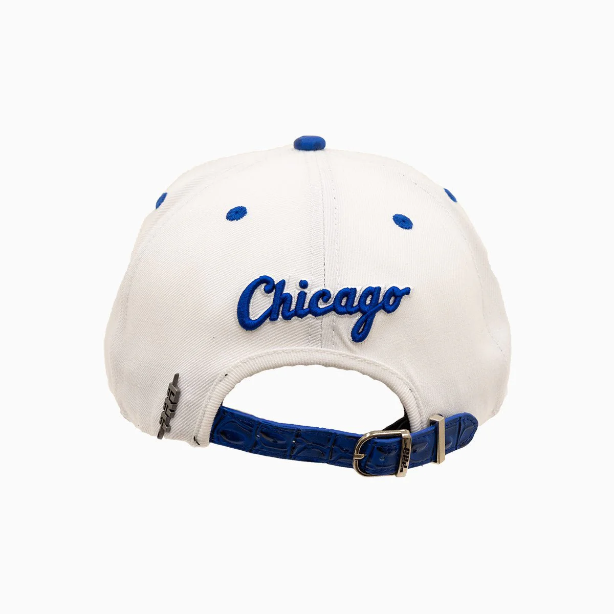 Chicago White Sox MLB Leather Visor Wool Snapback Hat - Image 2