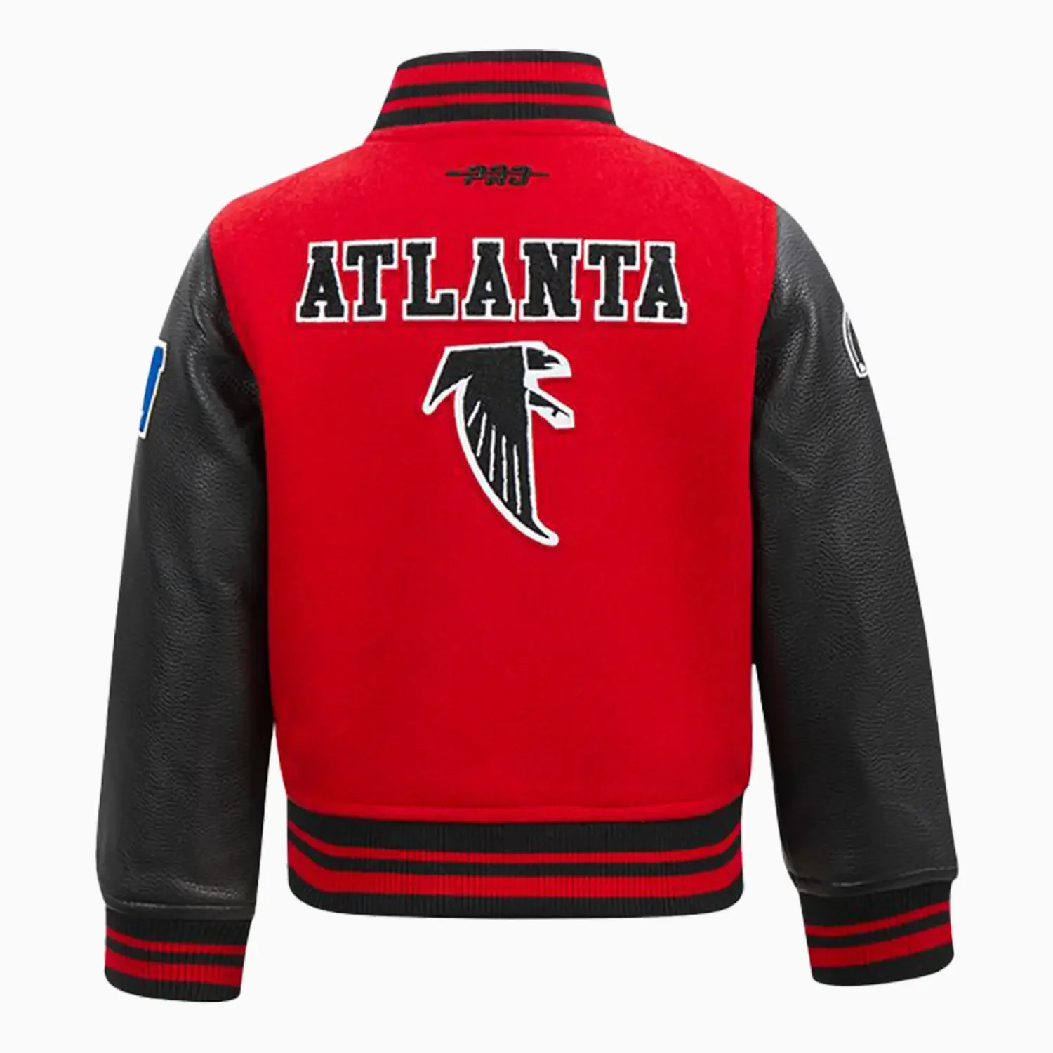 Kid's Atlanta Falcons NFL Retro Classic Rib Wool Varsity Jacket - Image 2