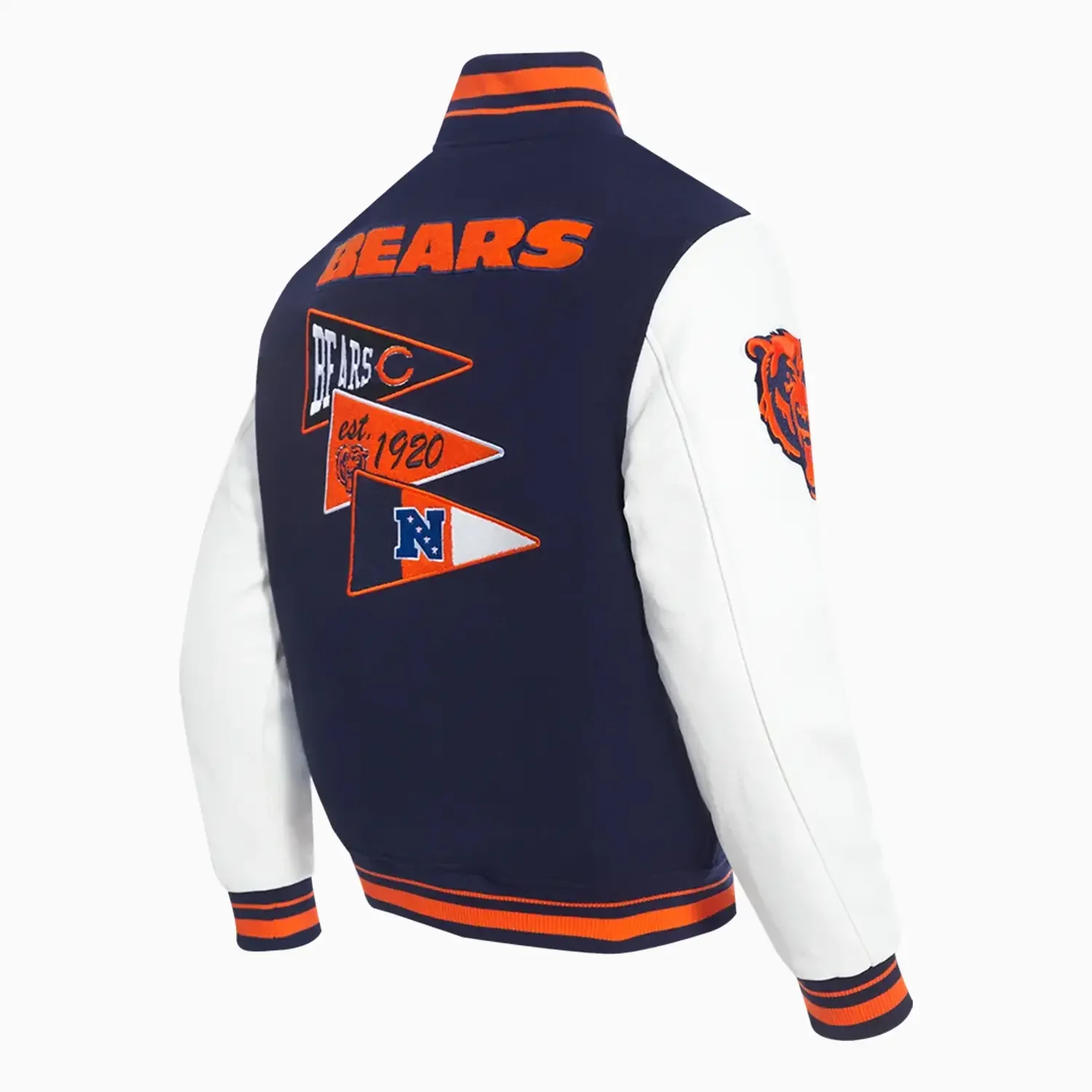 Men's Chicago Bears Team Pennants Wool Varsity Jacket - Image 3