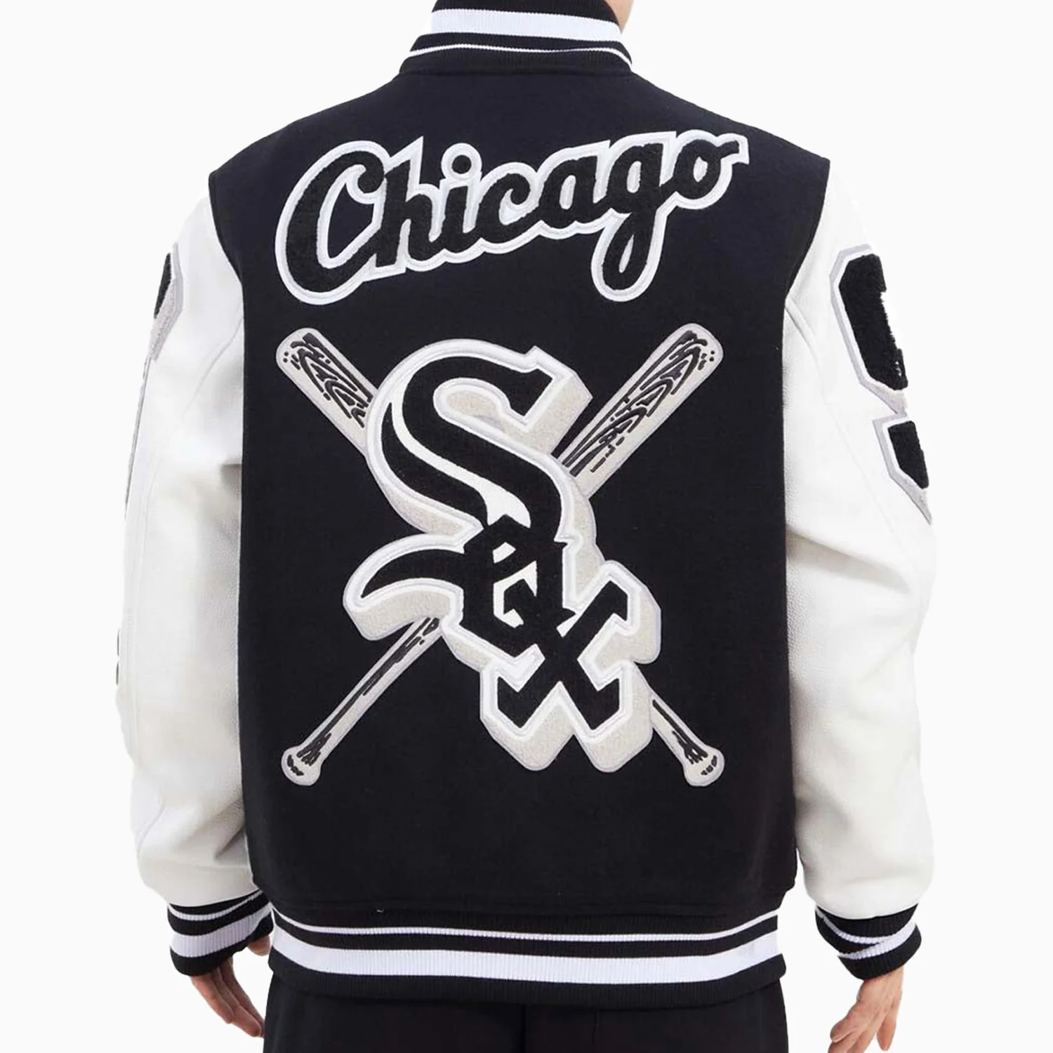 Men's Chicago White Sox Logo Varsity Jacket - Image 2