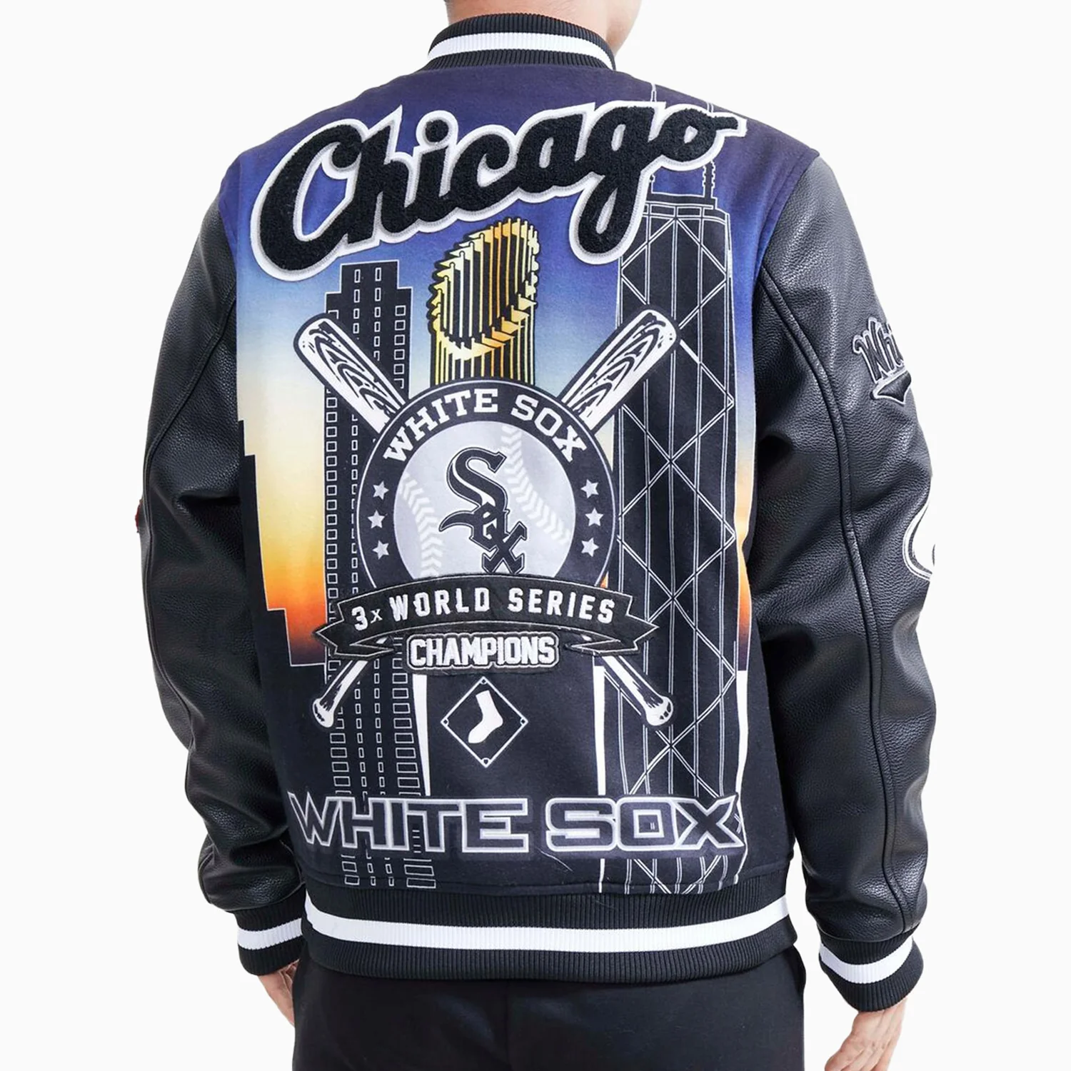 Men's Chicago White Sox Remix Varsity Jacket - Image 2