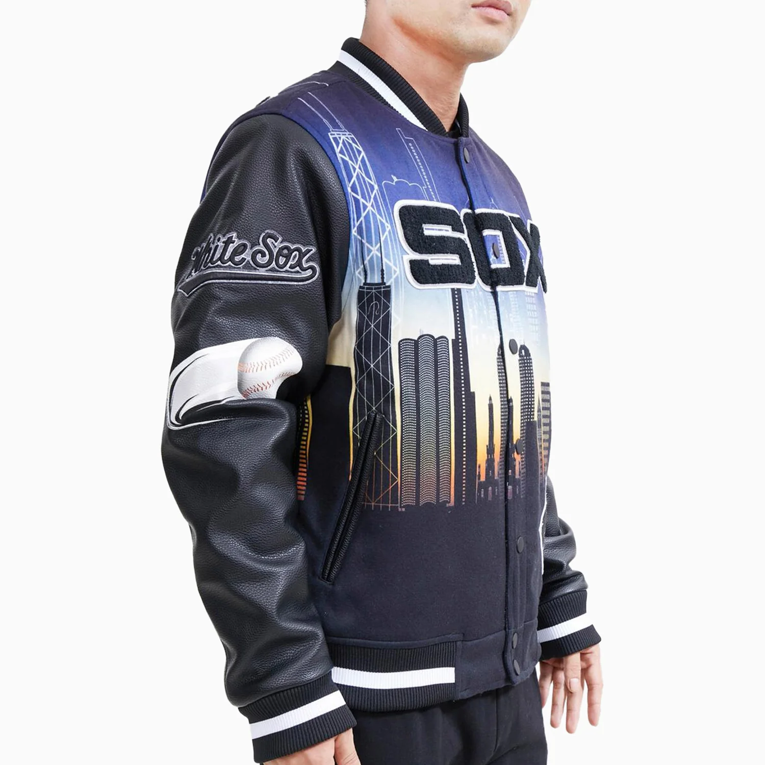 Men's Chicago White Sox Remix Varsity Jacket - Image 3