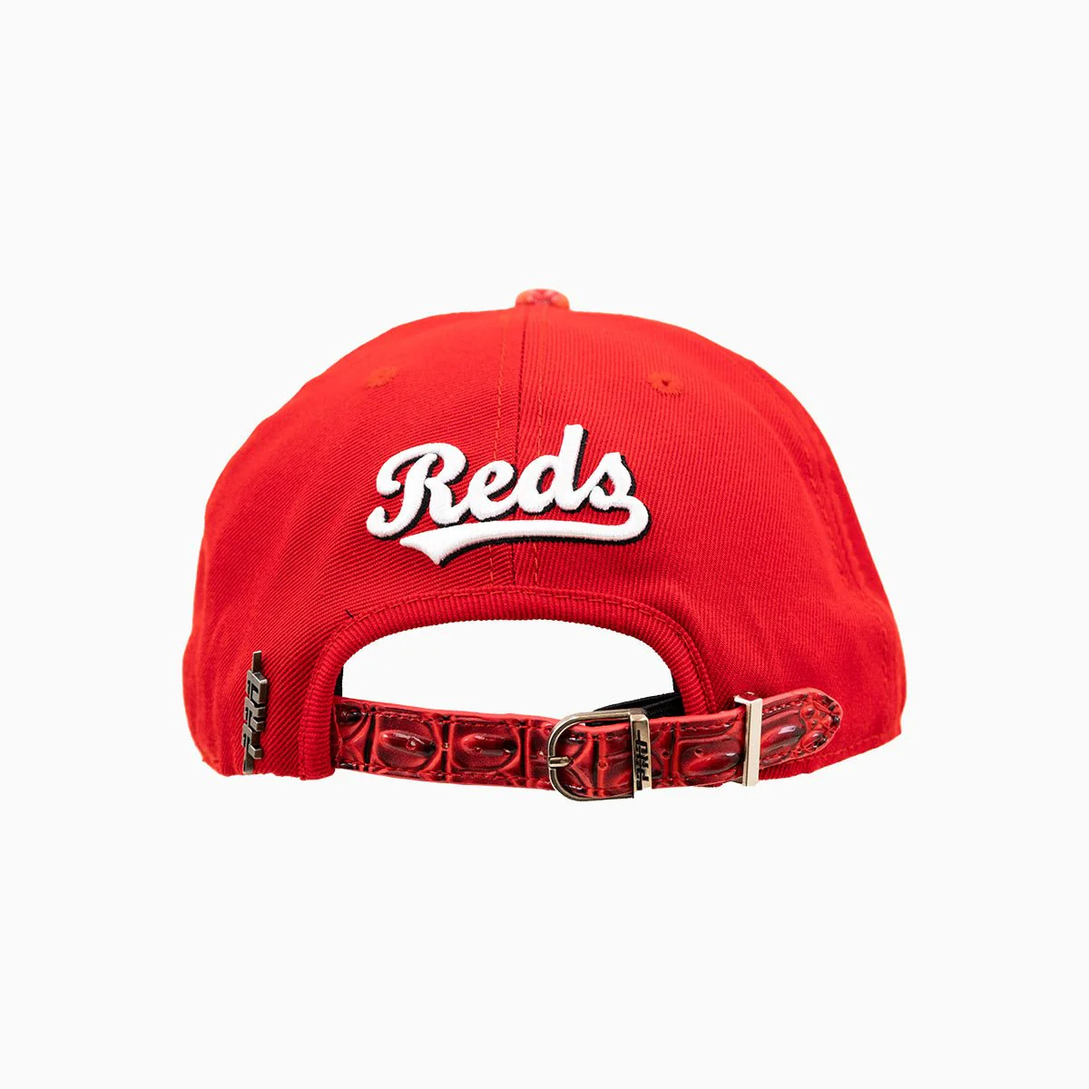 Cincinnati Reds MLB Leather Visor Wool Snapback Hat - Image 2