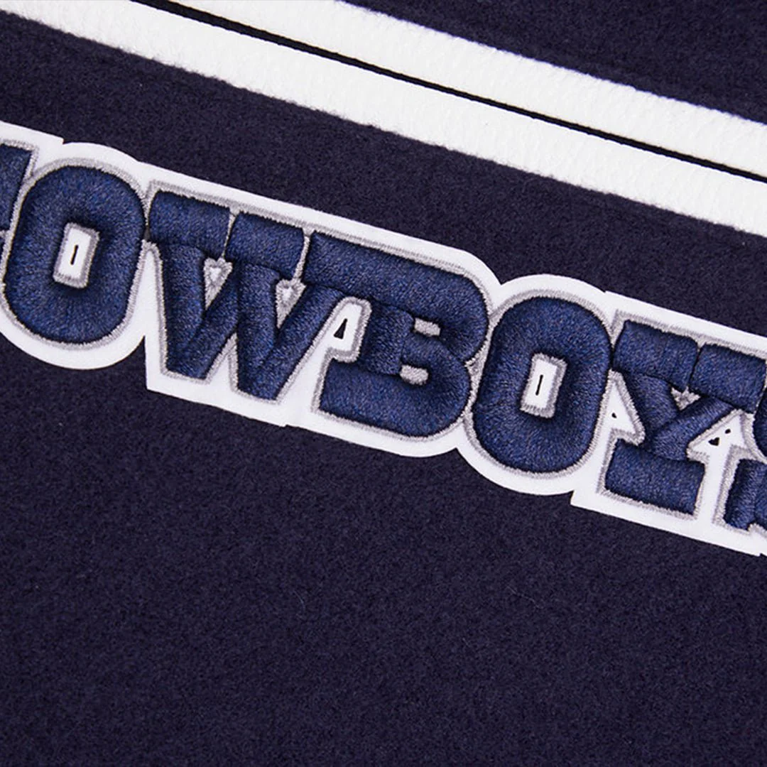 Men's Dallas Cowboys NFL Mash Up Rib Wool Varsity Jacket - Image 6