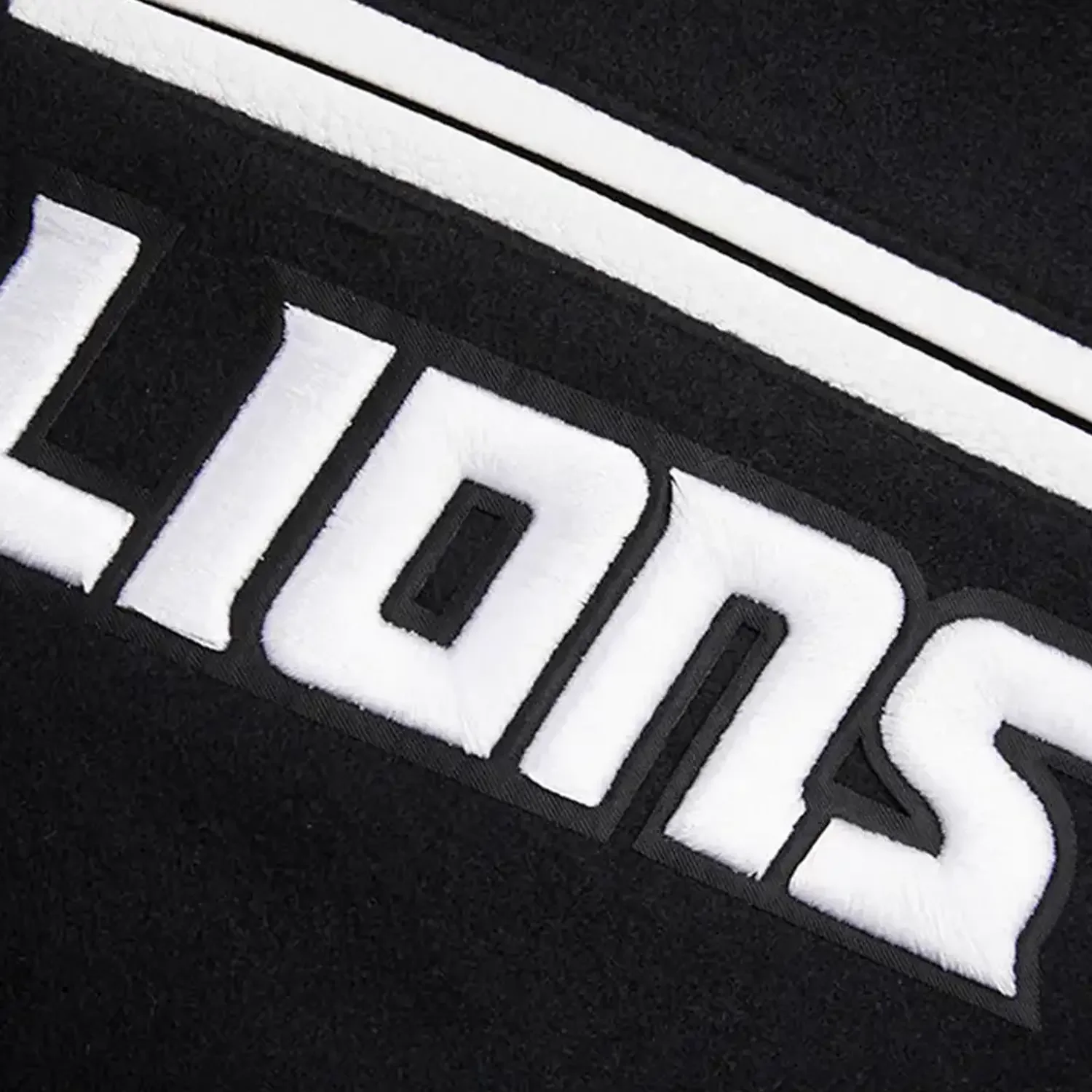 Men's Detroit Lions NFL Mash Up Rib Wool Varsity Jacket - Image 7