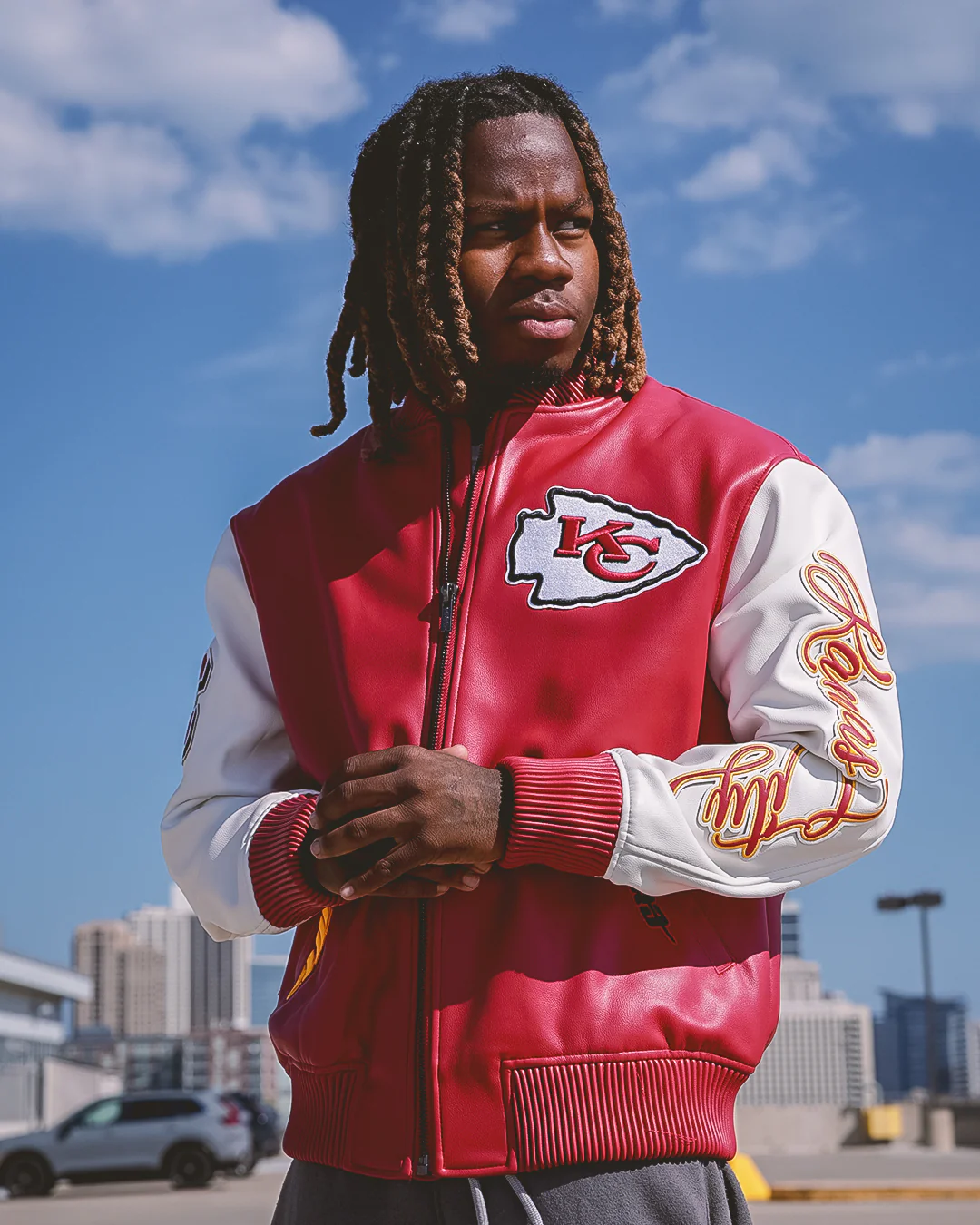 Men's Kansas City Chiefs Leather Varsity Jacket - Image 3