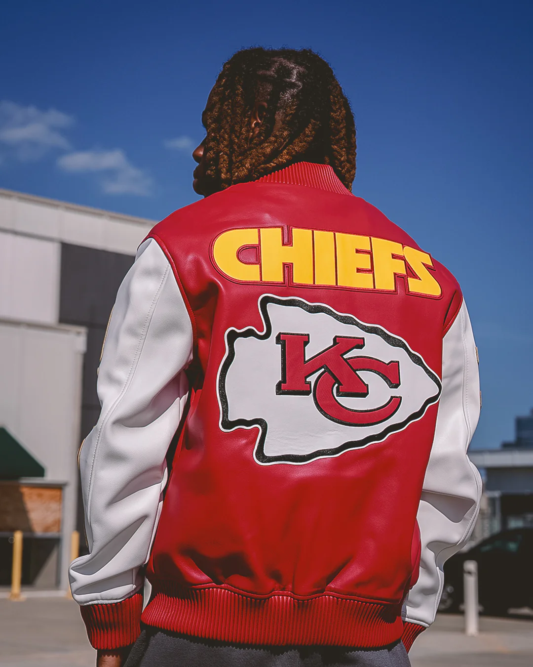 Men's Kansas City Chiefs Leather Varsity Jacket - Image 4