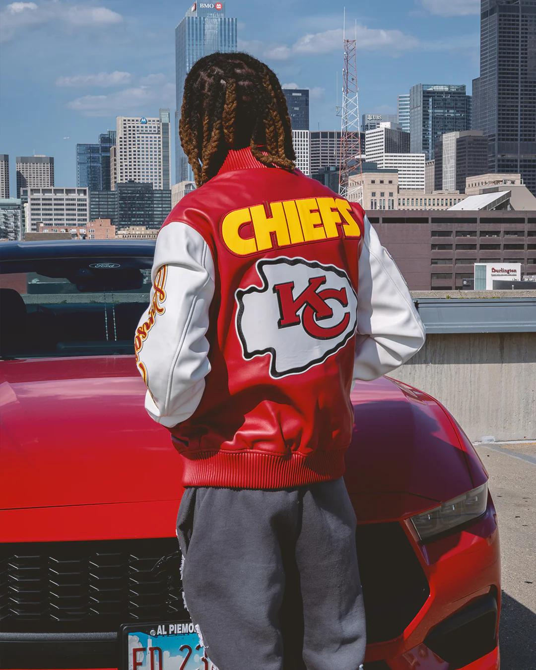 Men's Kansas City Chiefs Leather Varsity Jacket - Image 5