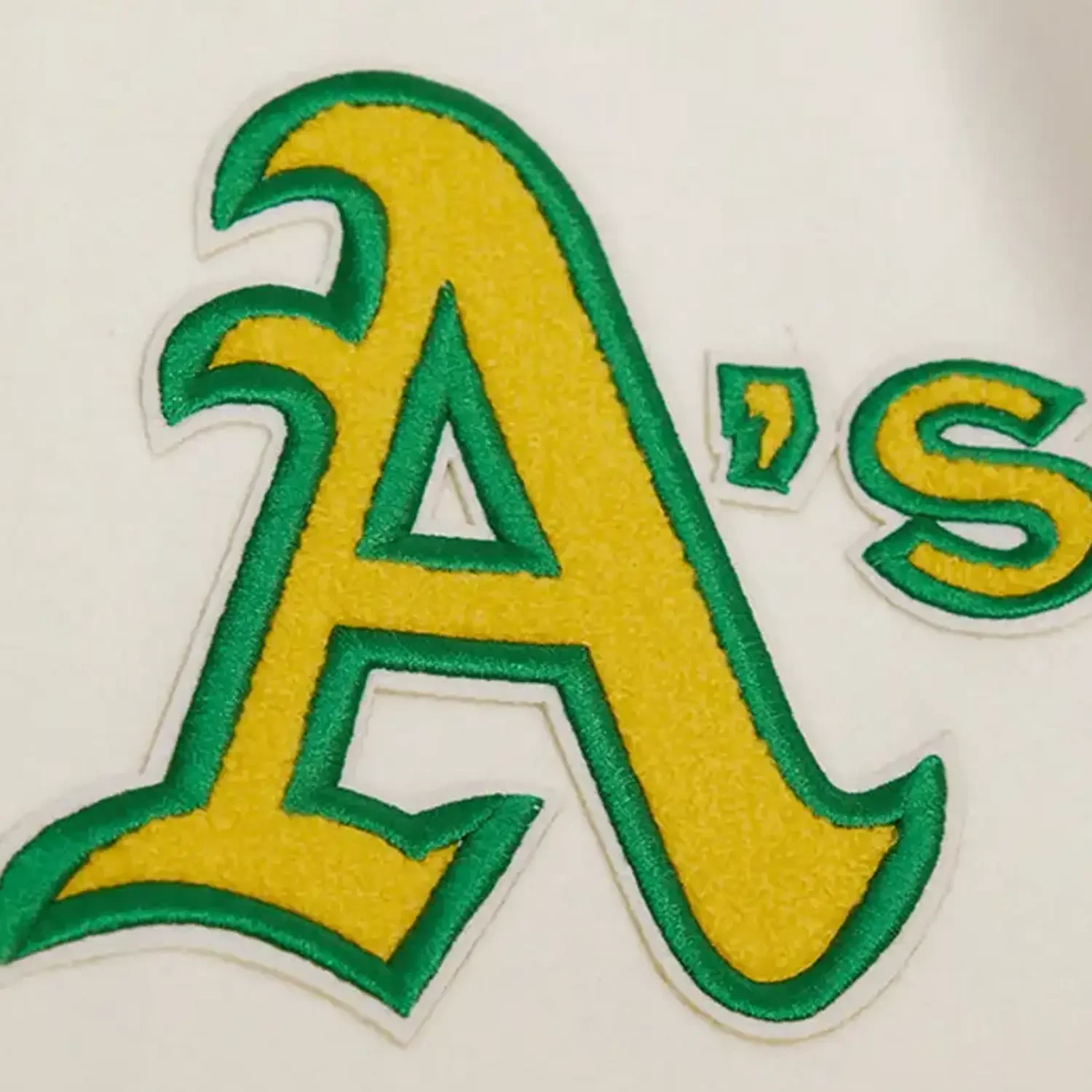 Men's Oakland Athletics MLB Retro Classic Rib Wool Varsity Jacket - Image 6
