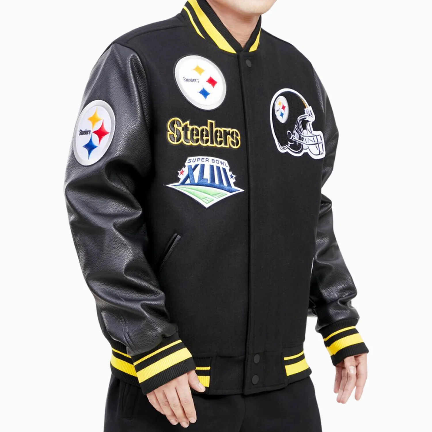 Men's Pittsburgh Steelers Wool Varsity Jacket - Image 4