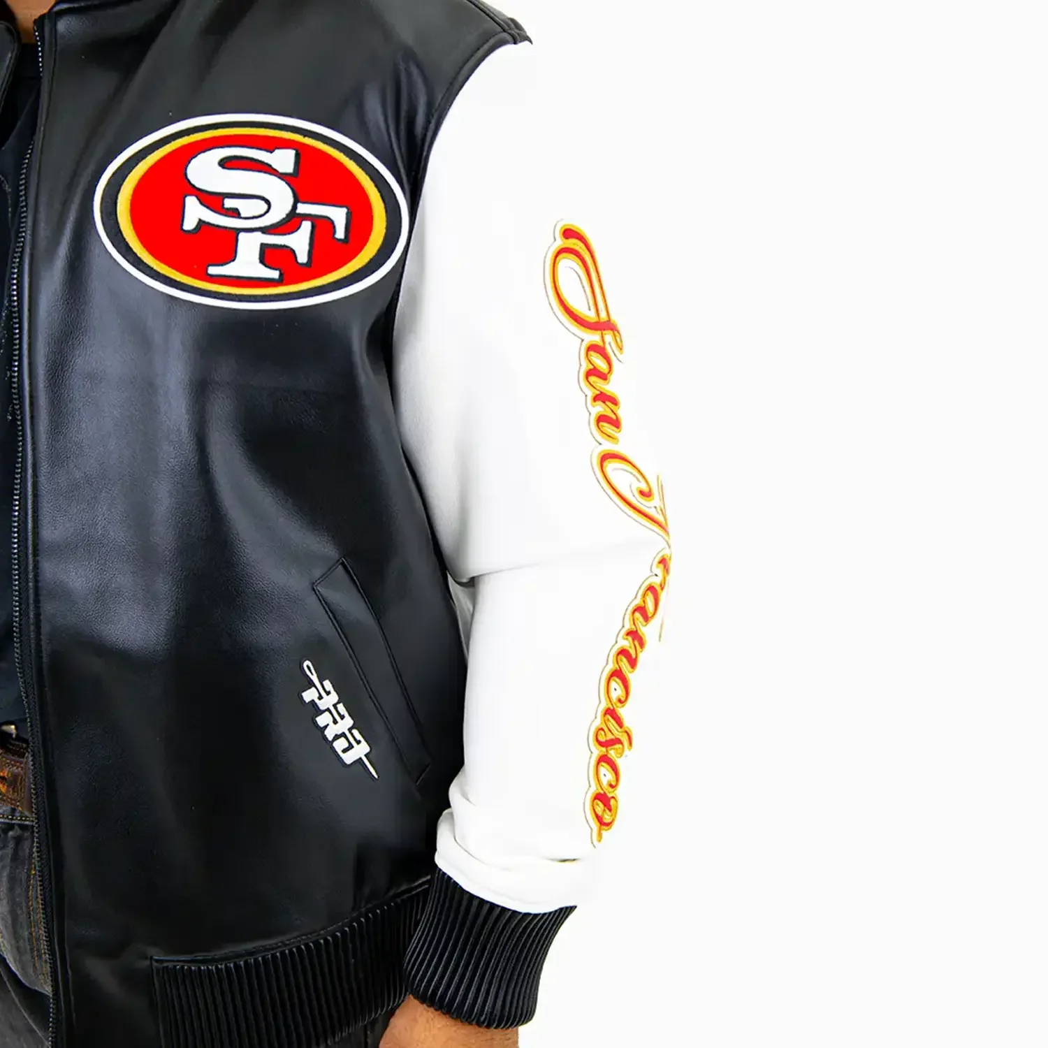 Men's San Francisco 49Ers NFL Signature Leather Varsity Jacket - Image 12