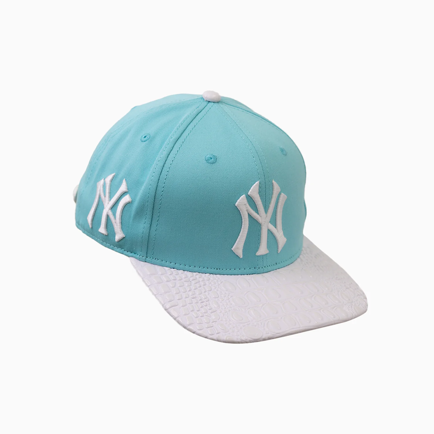 New York Yankees MLB Leather Visor Strapback Hat - Image 2