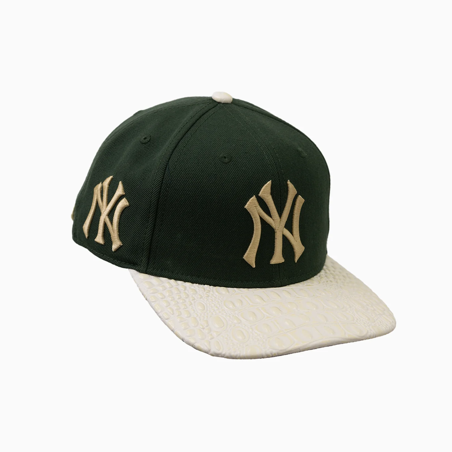 New York Yankees MLB Leather Visor Strapback Hat - Image 5