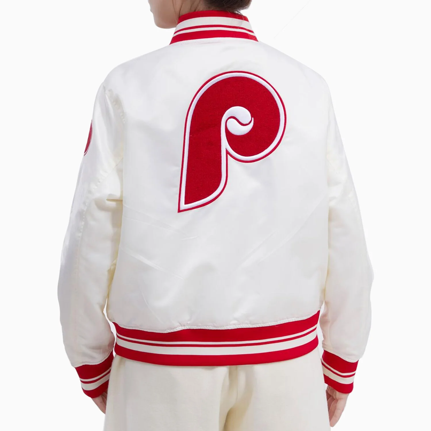 Women's Philadelphia Phillies MLB Rib Satin Jacket - Image 2