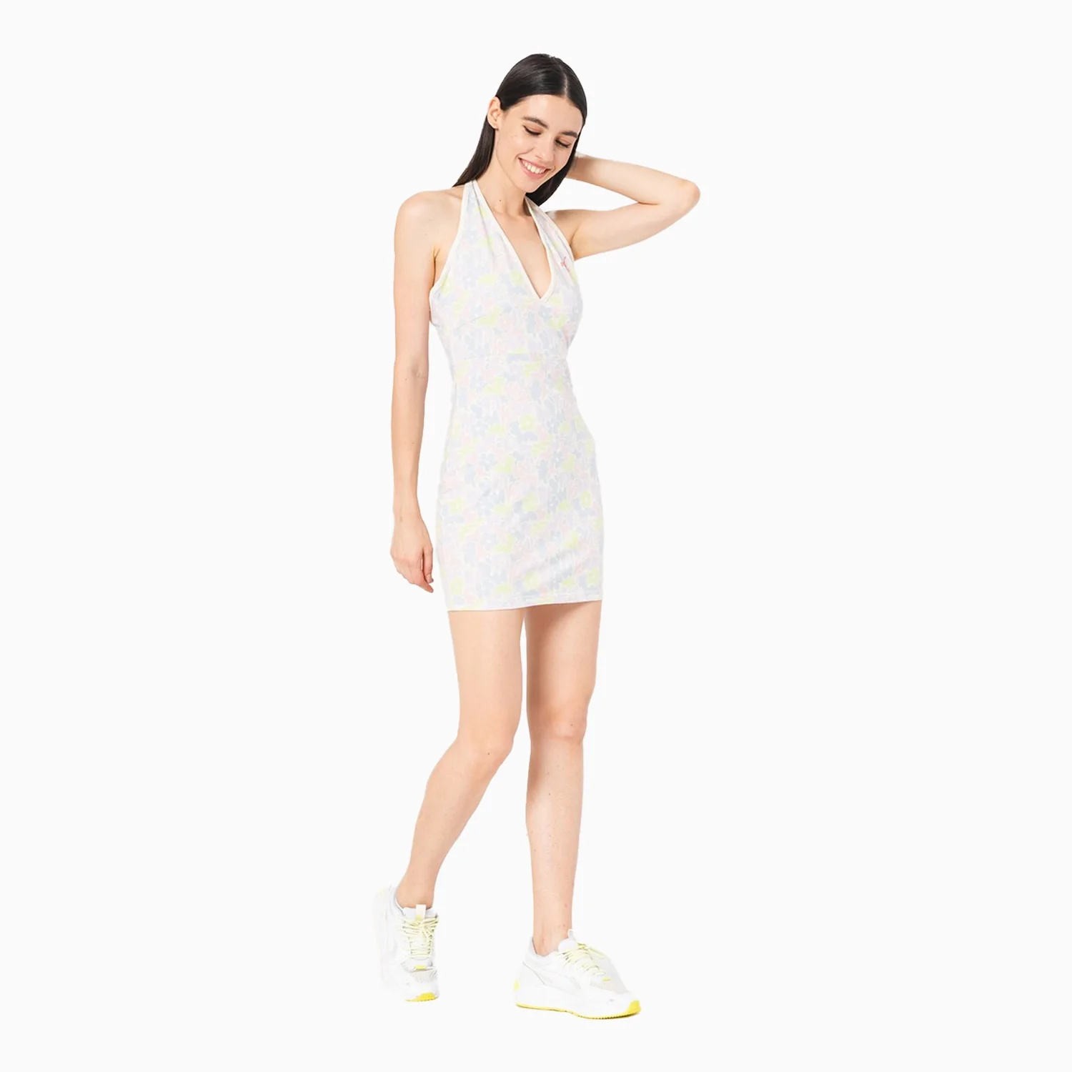 Women's Classic Summer Resort AOP Halterneck Dress - Image 3