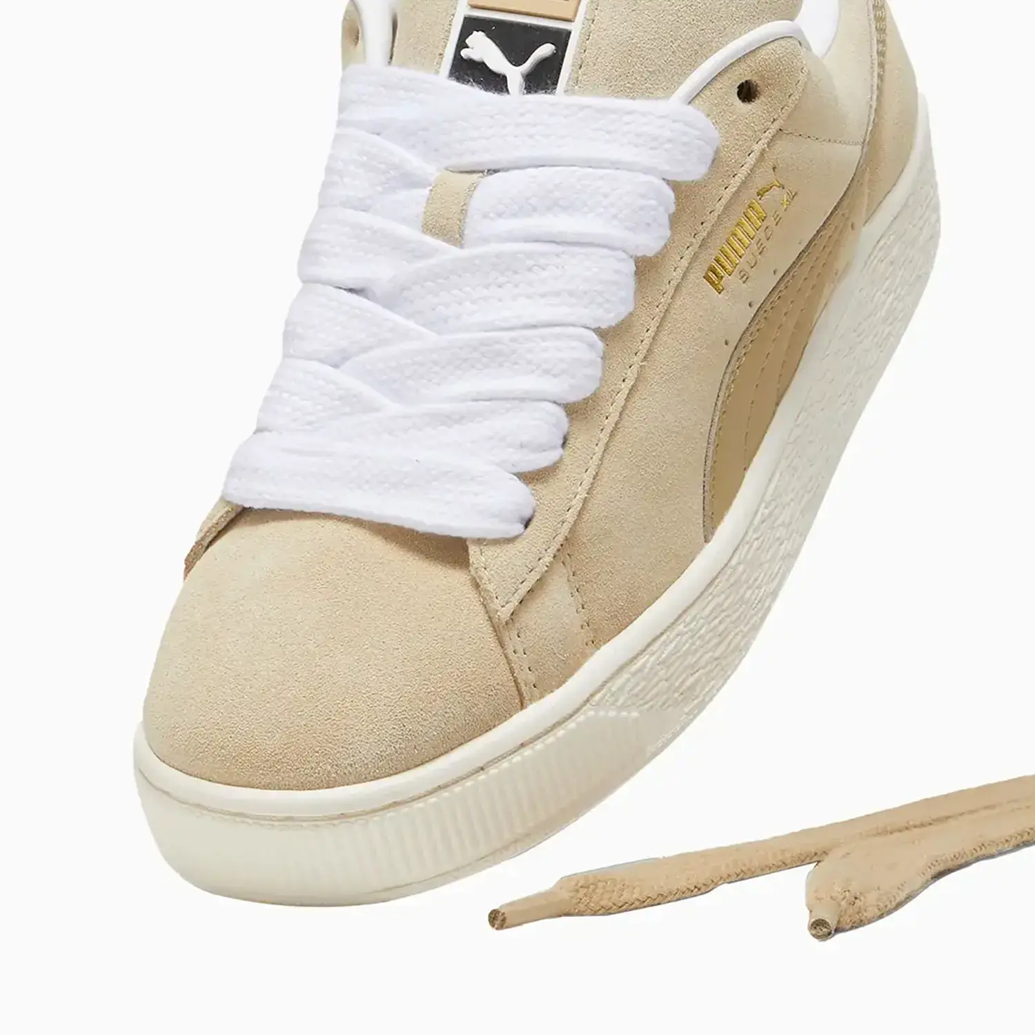 Women's Suede XL "Putty Warm White" Sneakers - Image 7