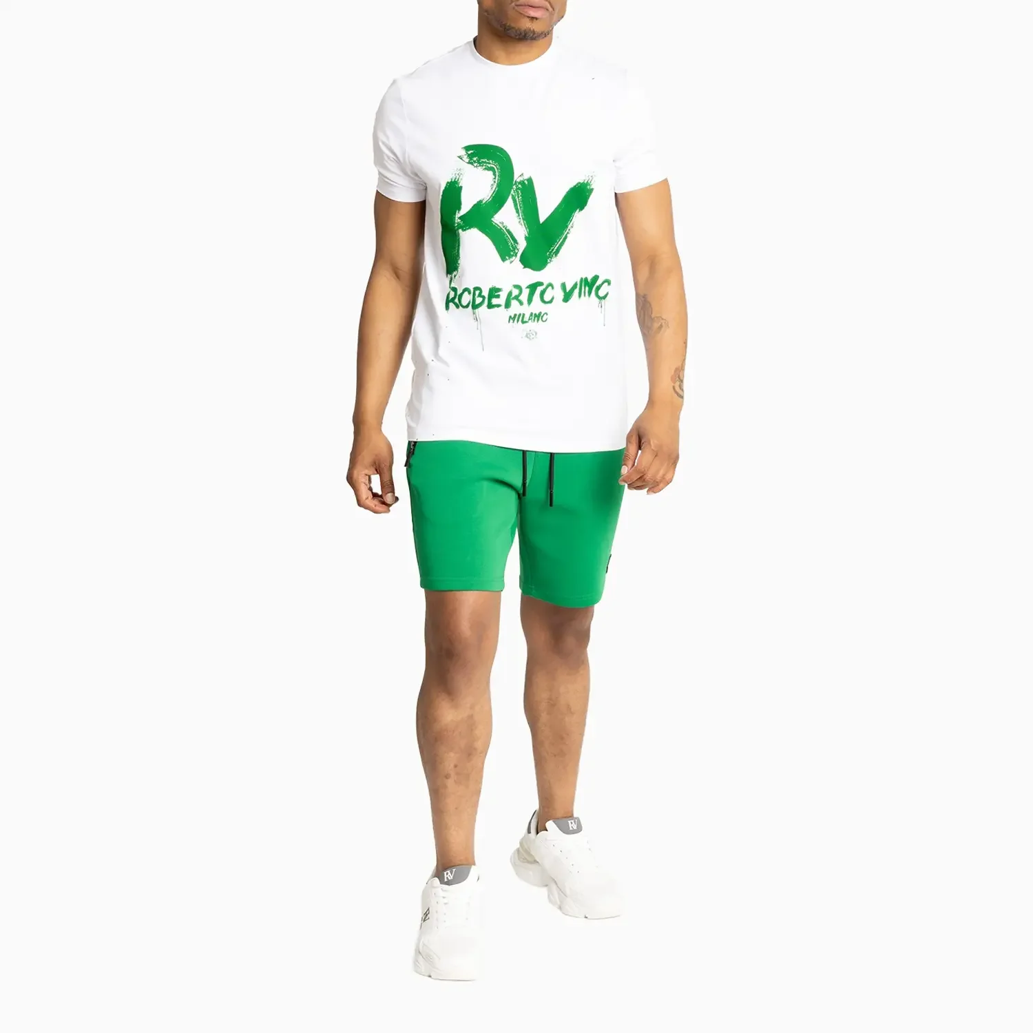 Men's RV Front Slim Fit Essential T-Shirt and Shorts Outfit - Image 4