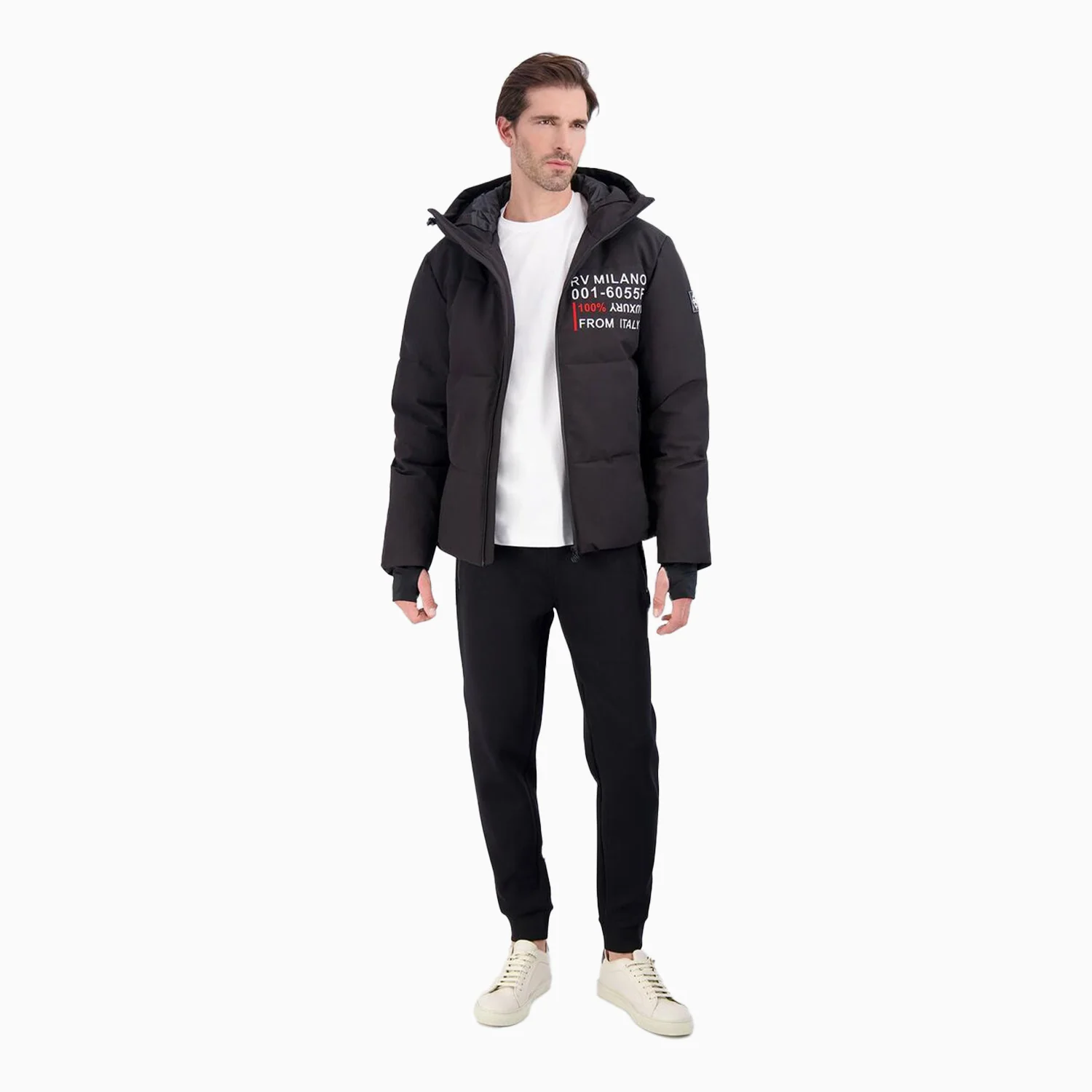 Men's Milano Windbreaker Zip Up Hoodie - Image 2