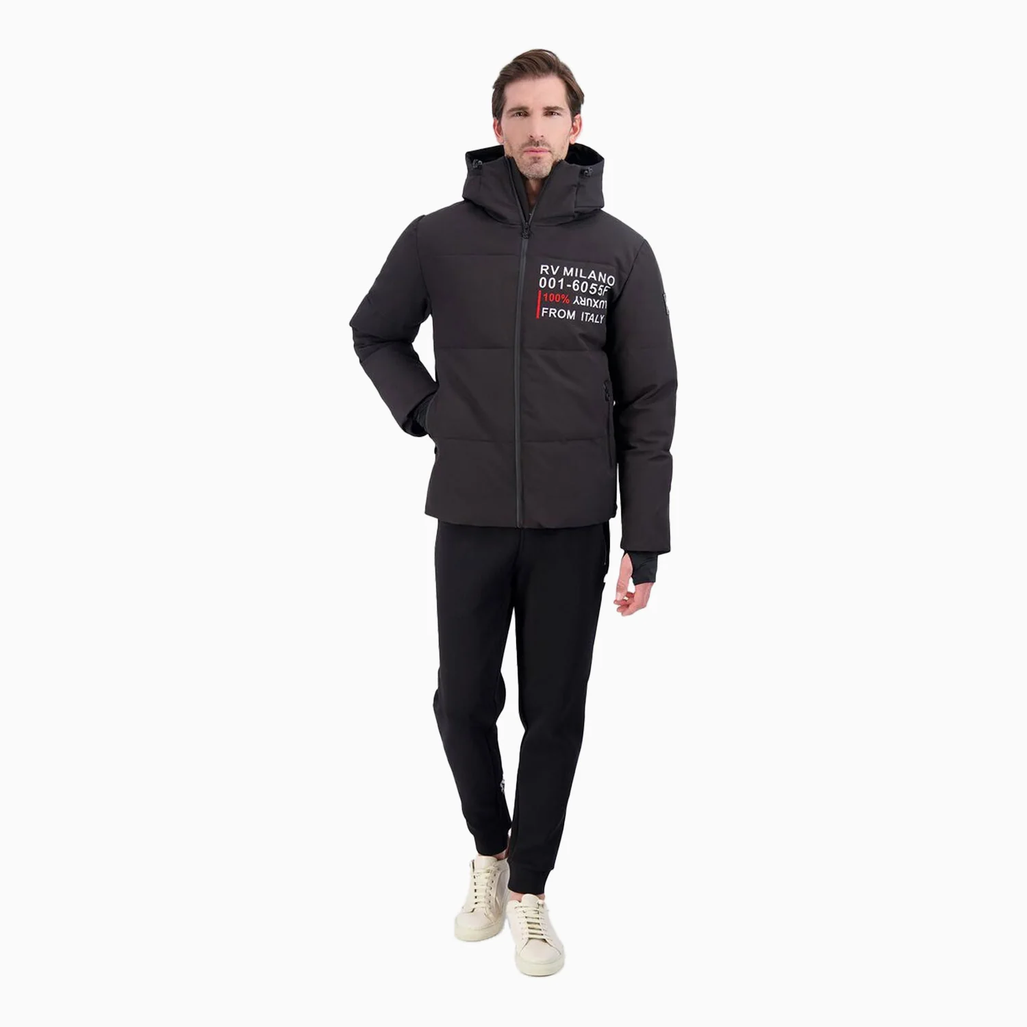 Men's Milano Windbreaker Zip Up Hoodie - Image 3