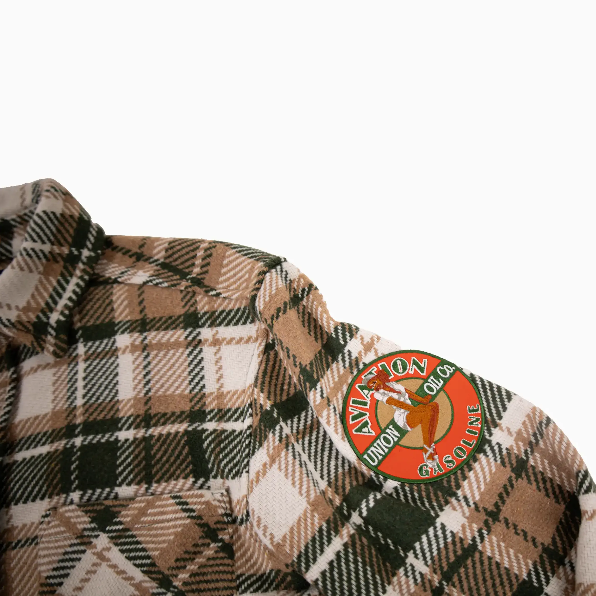 Men's Vintage Aviation Heavy Flannel Shacket Shirt - Image 3