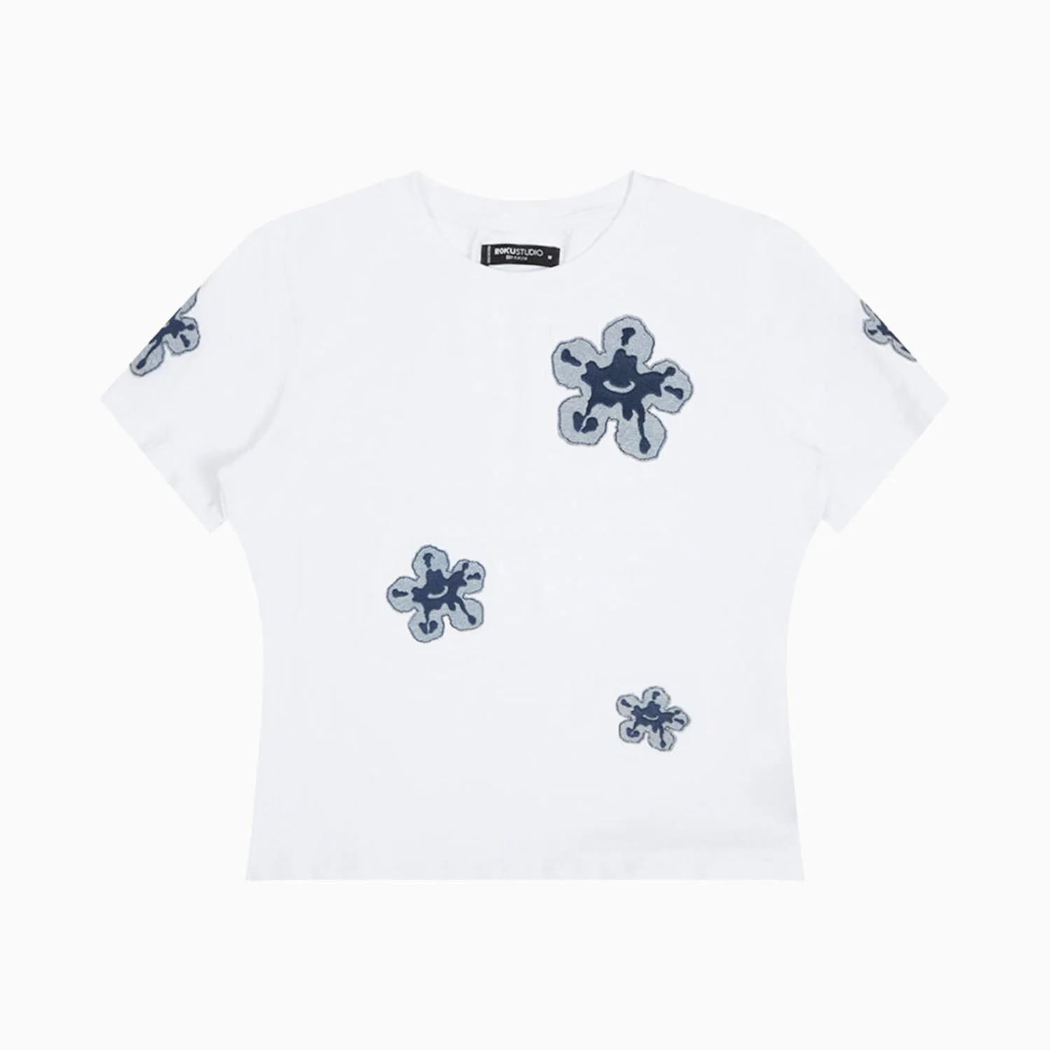 Women's Denim Patch Tear T Shirt - Image 5