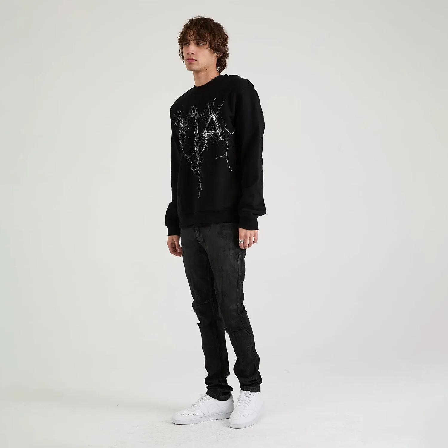Men's Charles Cracked Logo Sweatshirt - Image 5