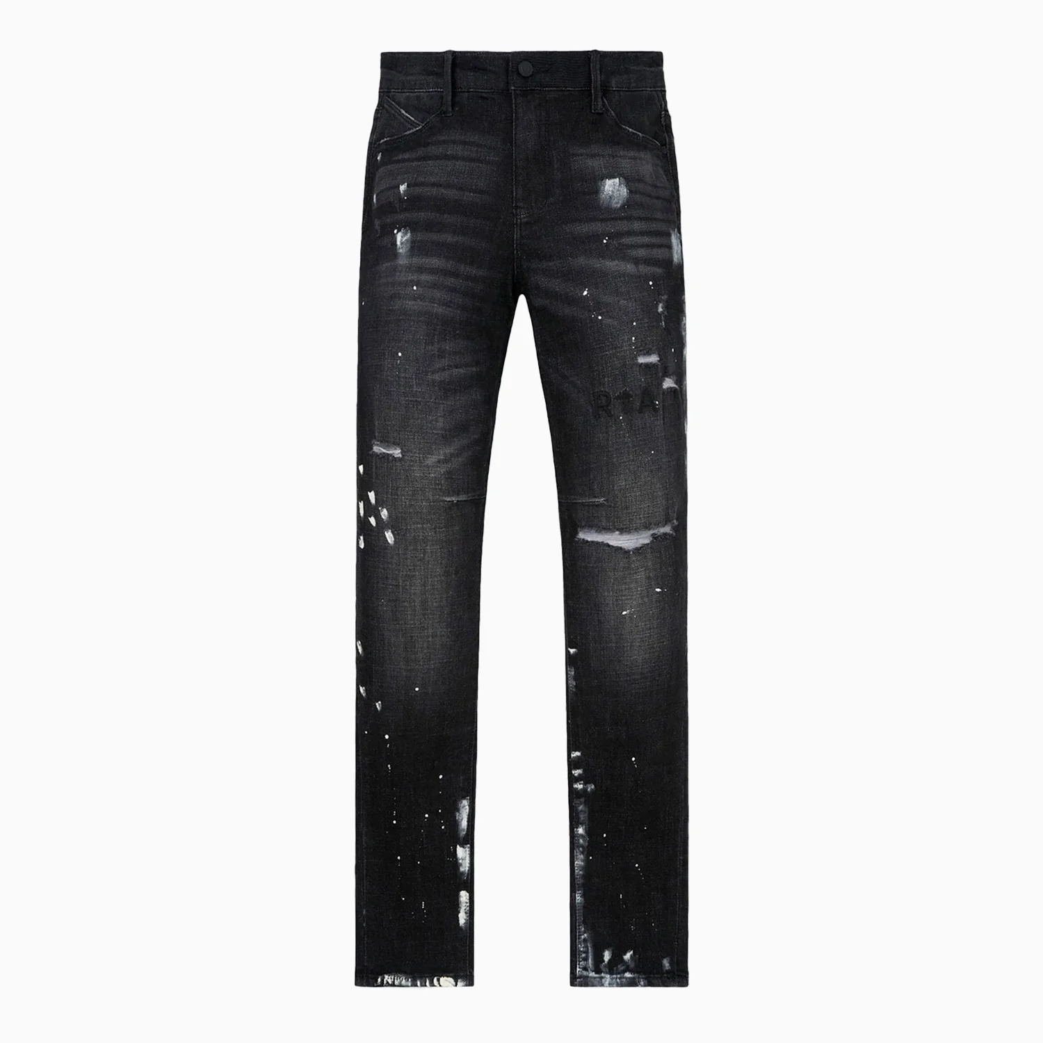 Men's Clayton Distressed Charcoal Paint Denim Pant - Image 2