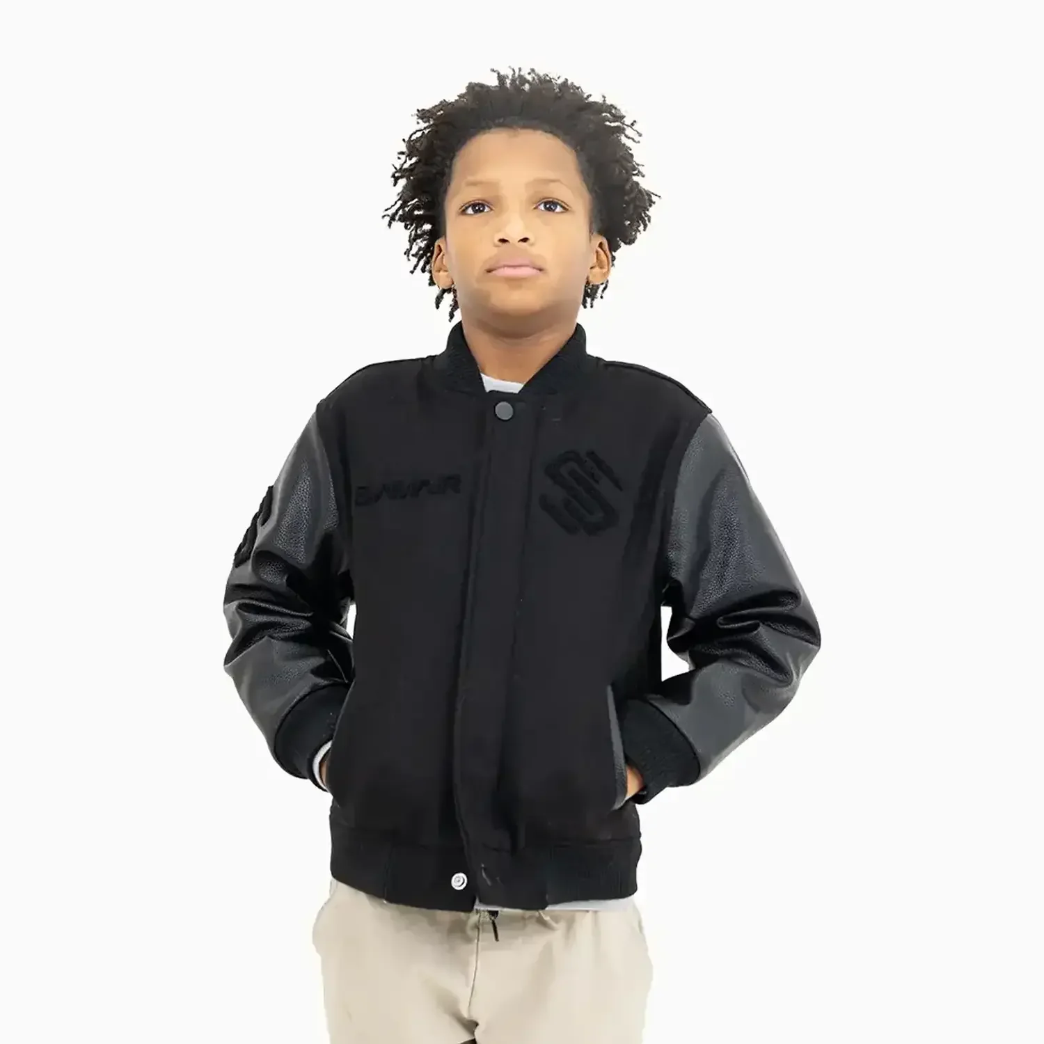 Kid's Circle Wool Varsity Jacket - Image 4