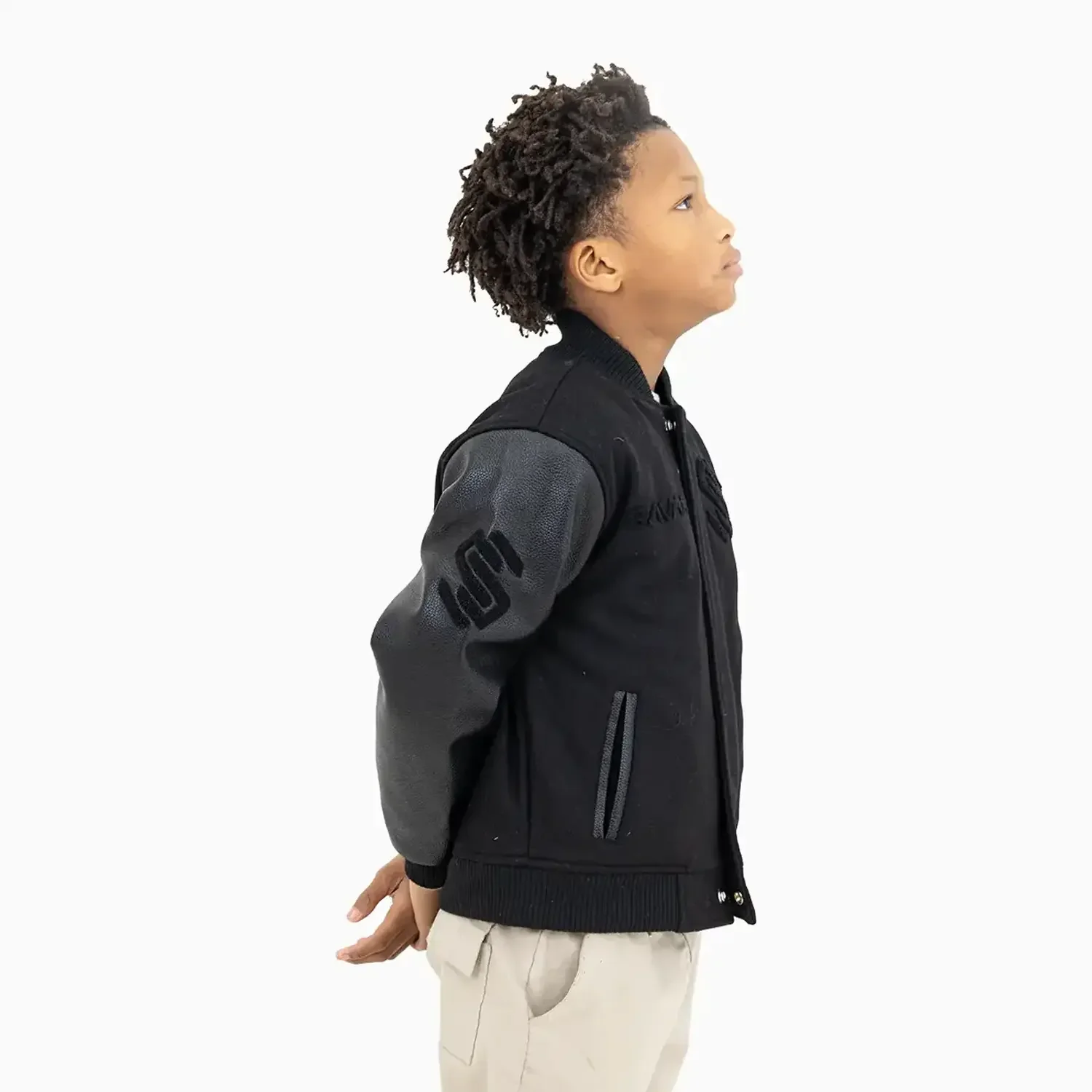 Kid's Circle Wool Varsity Jacket - Image 5