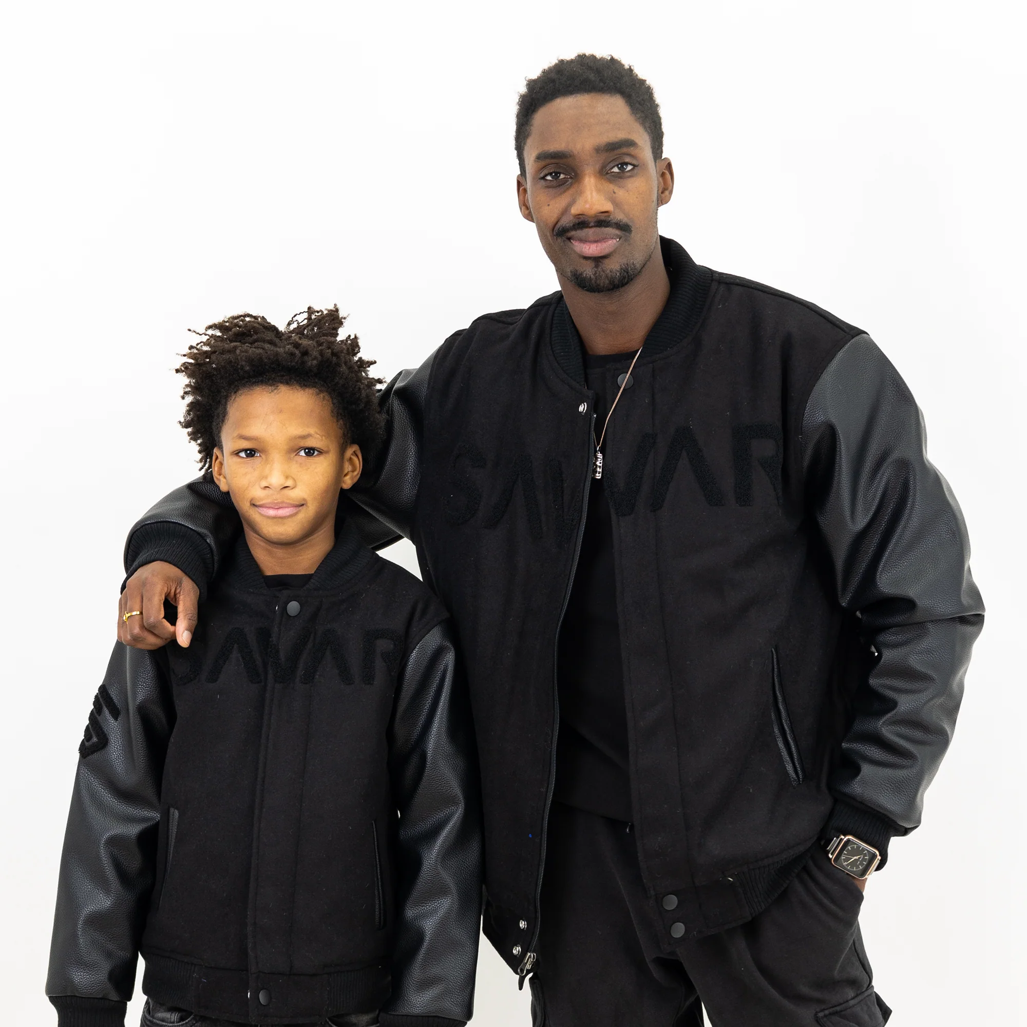 Men's Black Cat Wool Varsity Jacket - Image 5