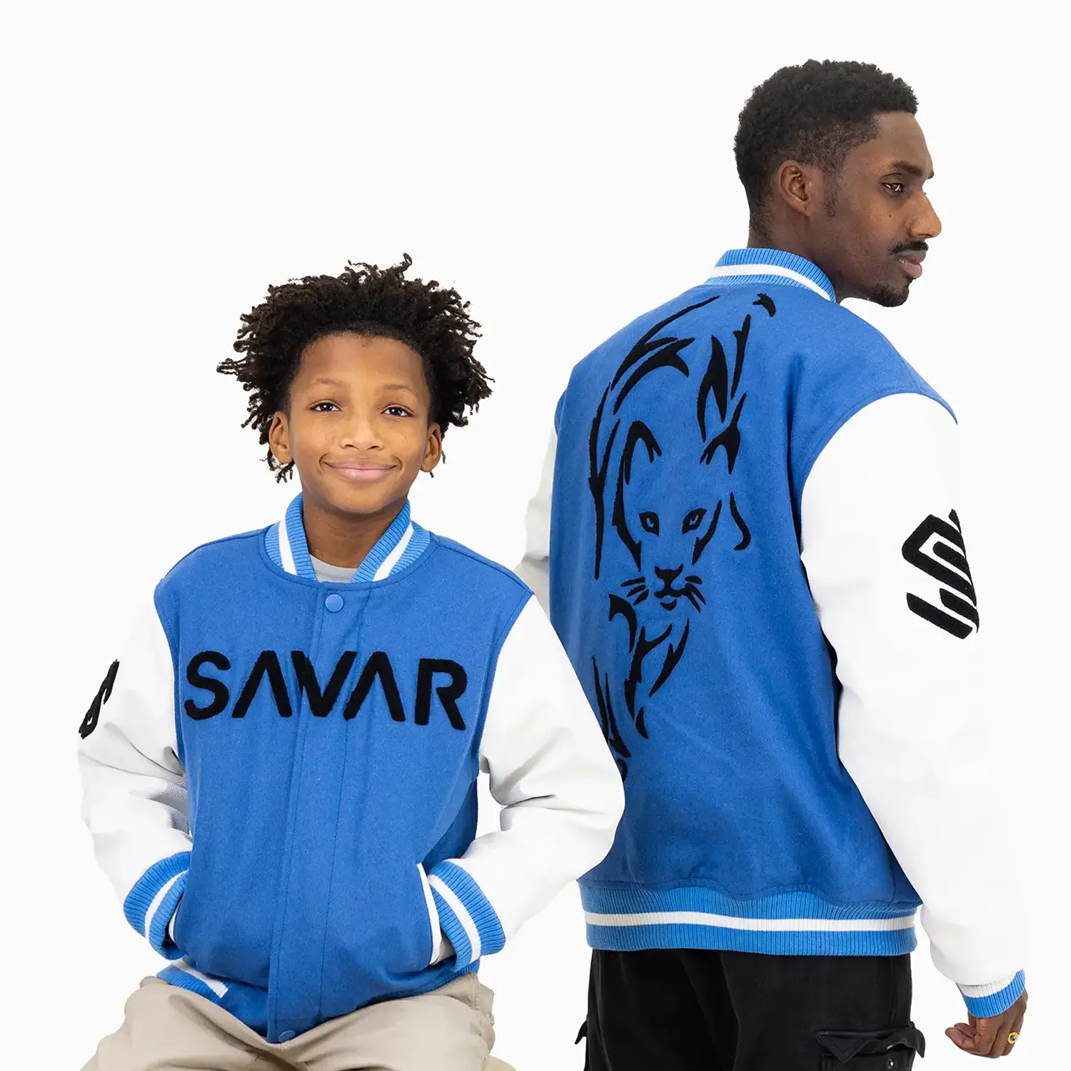 Men's Black Cat Wool Varsity Jacket - Image 4