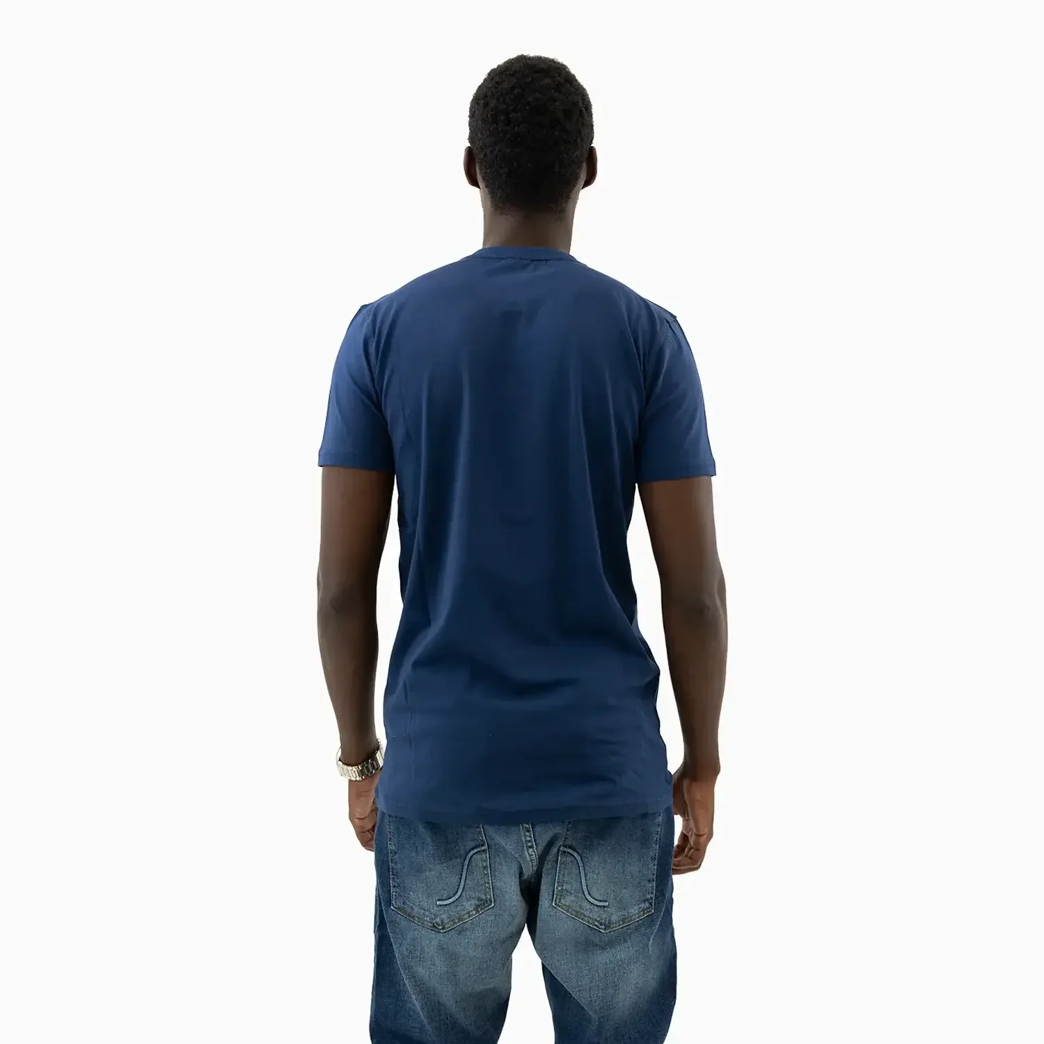 Men's Bold Navy Blue T Shirt - Image 5