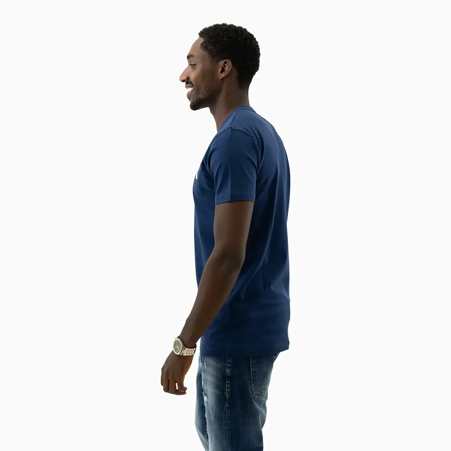 Men's Bold Navy Blue T Shirt - Image 8
