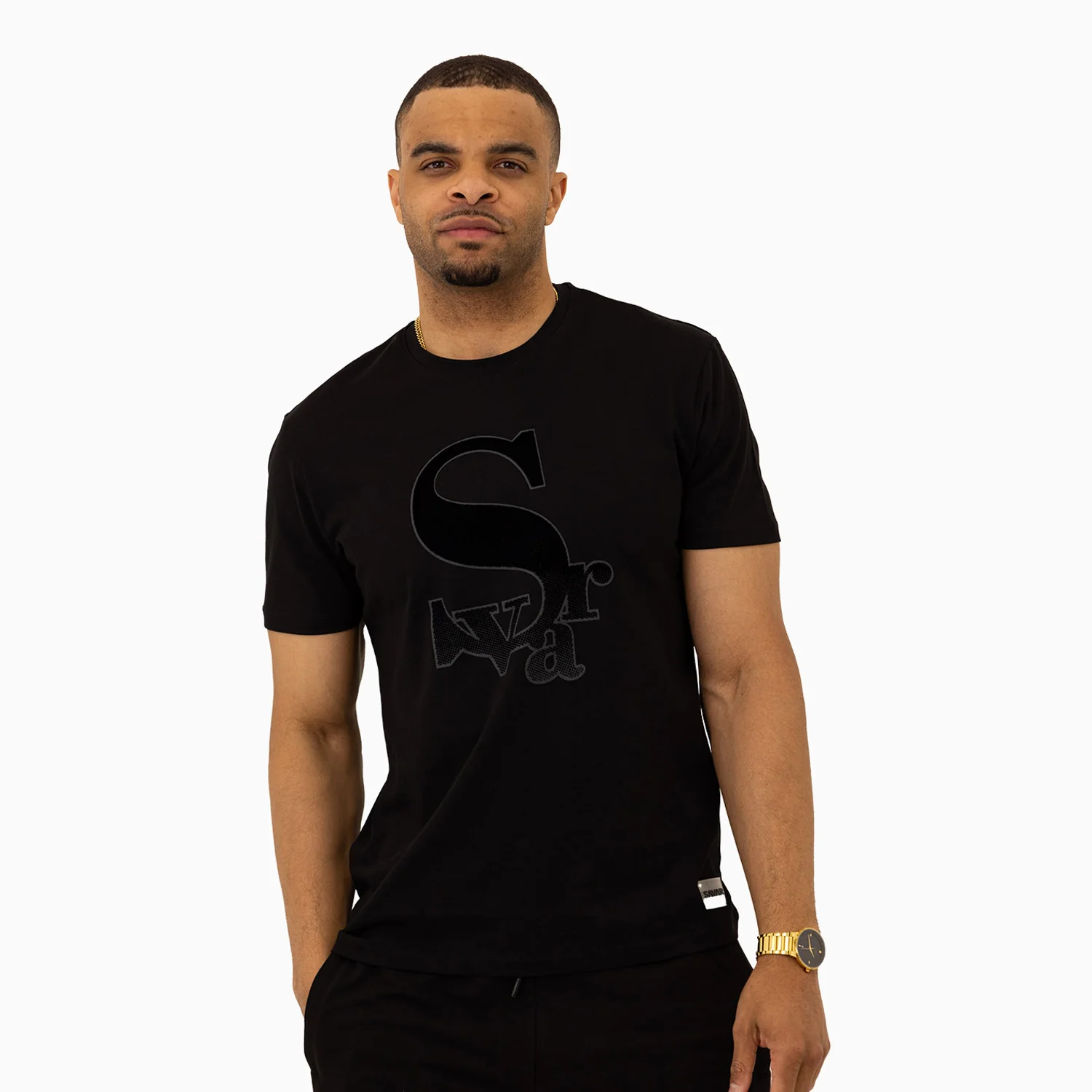 Men's Chenille Patch Short Sleeve T-Shirt - Image 5
