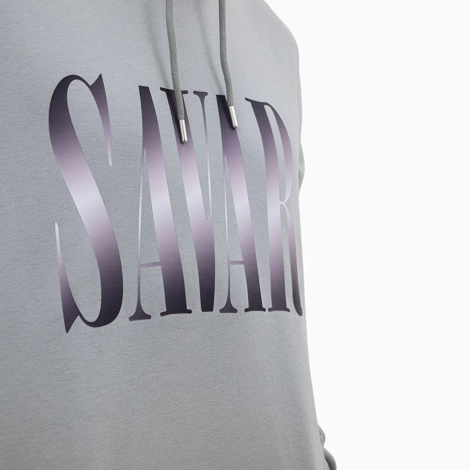 Men's Gradient Text Big Logo Pull Over Hoodie - Image 2