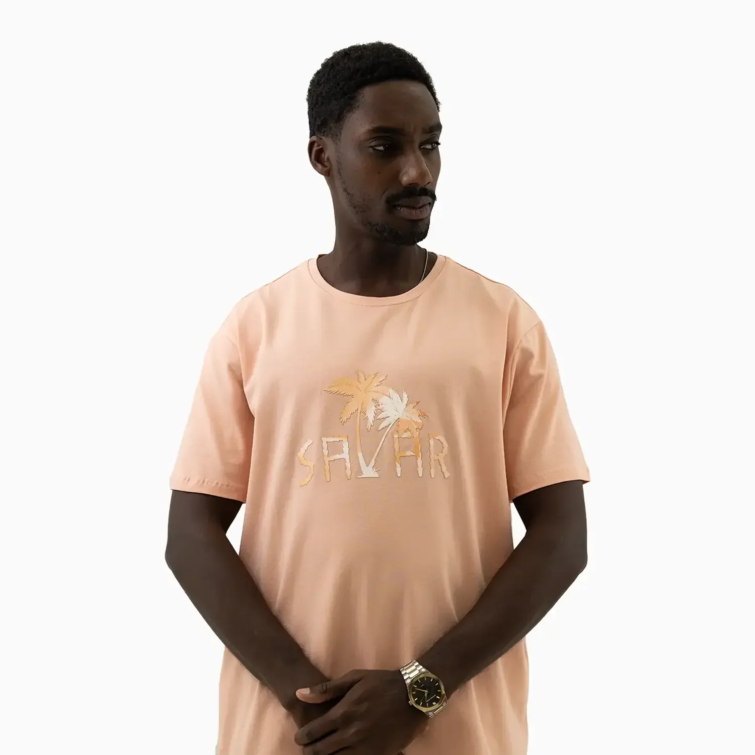 Men's Palm Tree Graphic Short Sleeves T-Shirt - Image 3