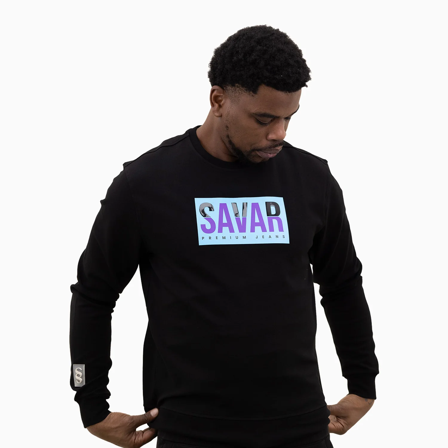 Men's Premium Shiny Gel Crew Neck Sweatshirt - Image 4