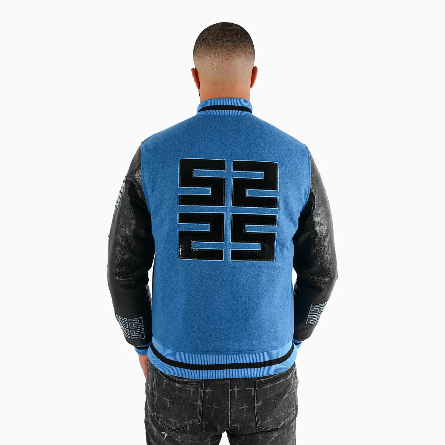 Men's Reflective Wool Varsity Jacket - Image 2