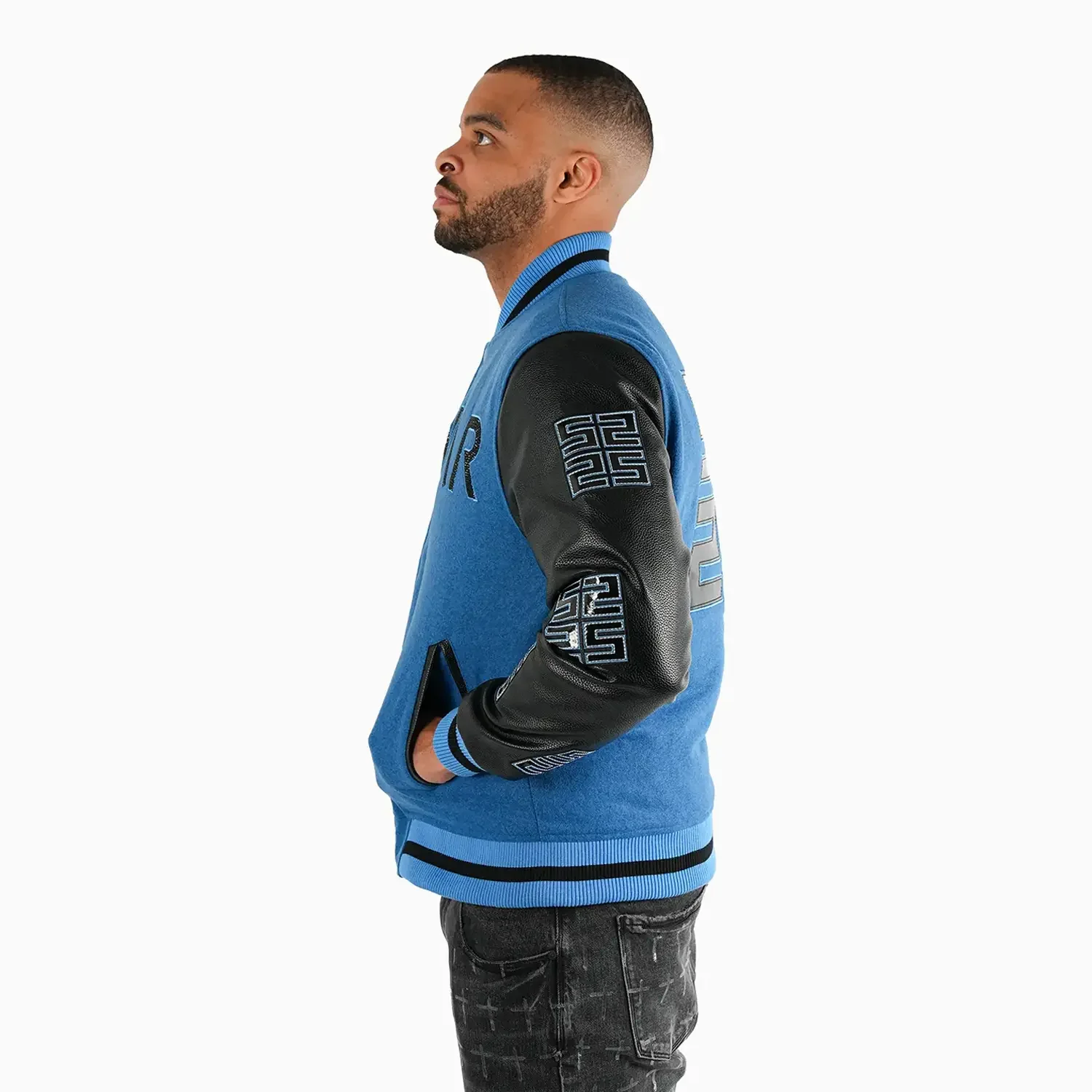 Men's Reflective Wool Varsity Jacket - Image 4