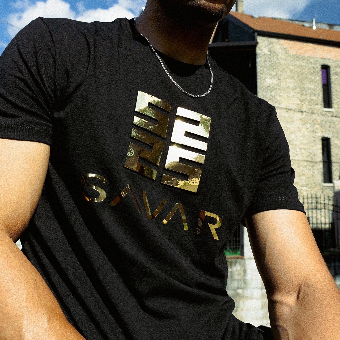 Men's Savar Typographic Short Sleeve T-Shirt - Image 8