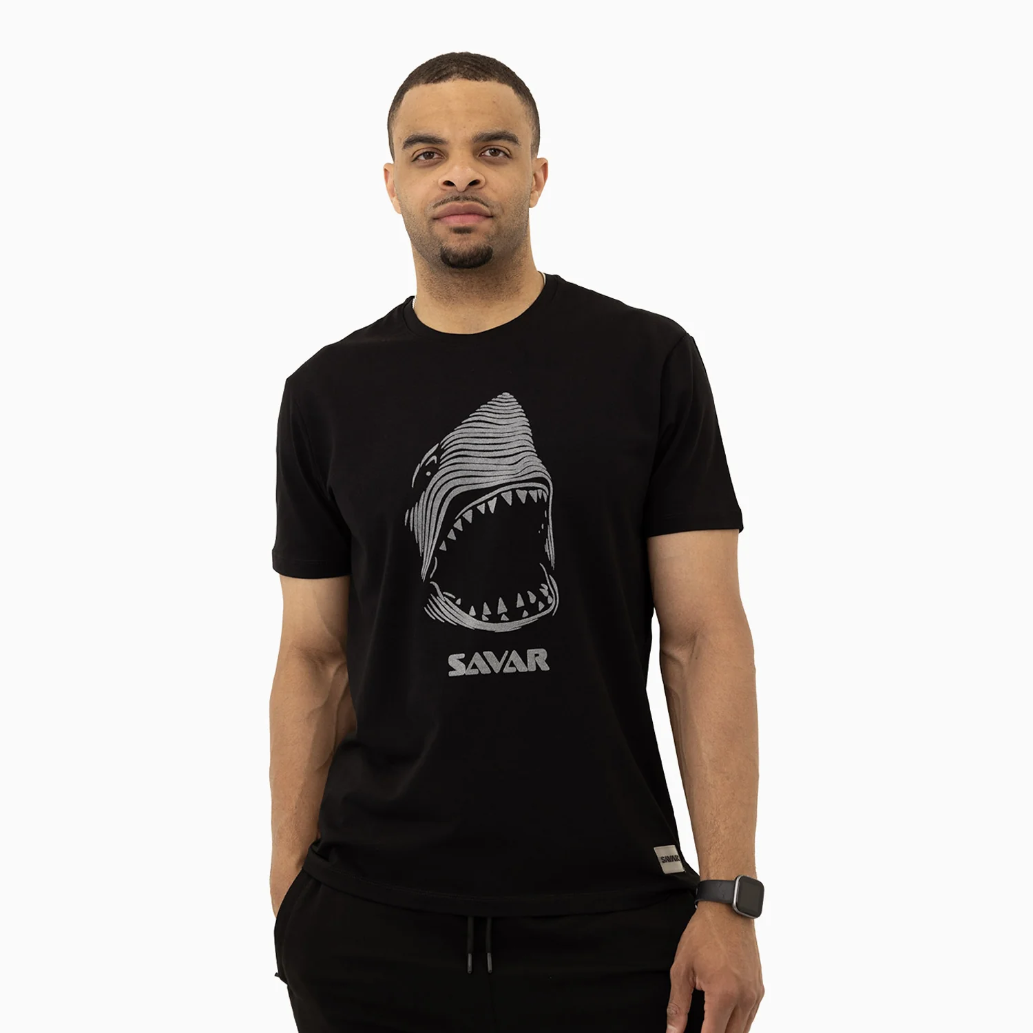 Men's Savar Shark Short Sleeve Logo T-Shirt - Image 4