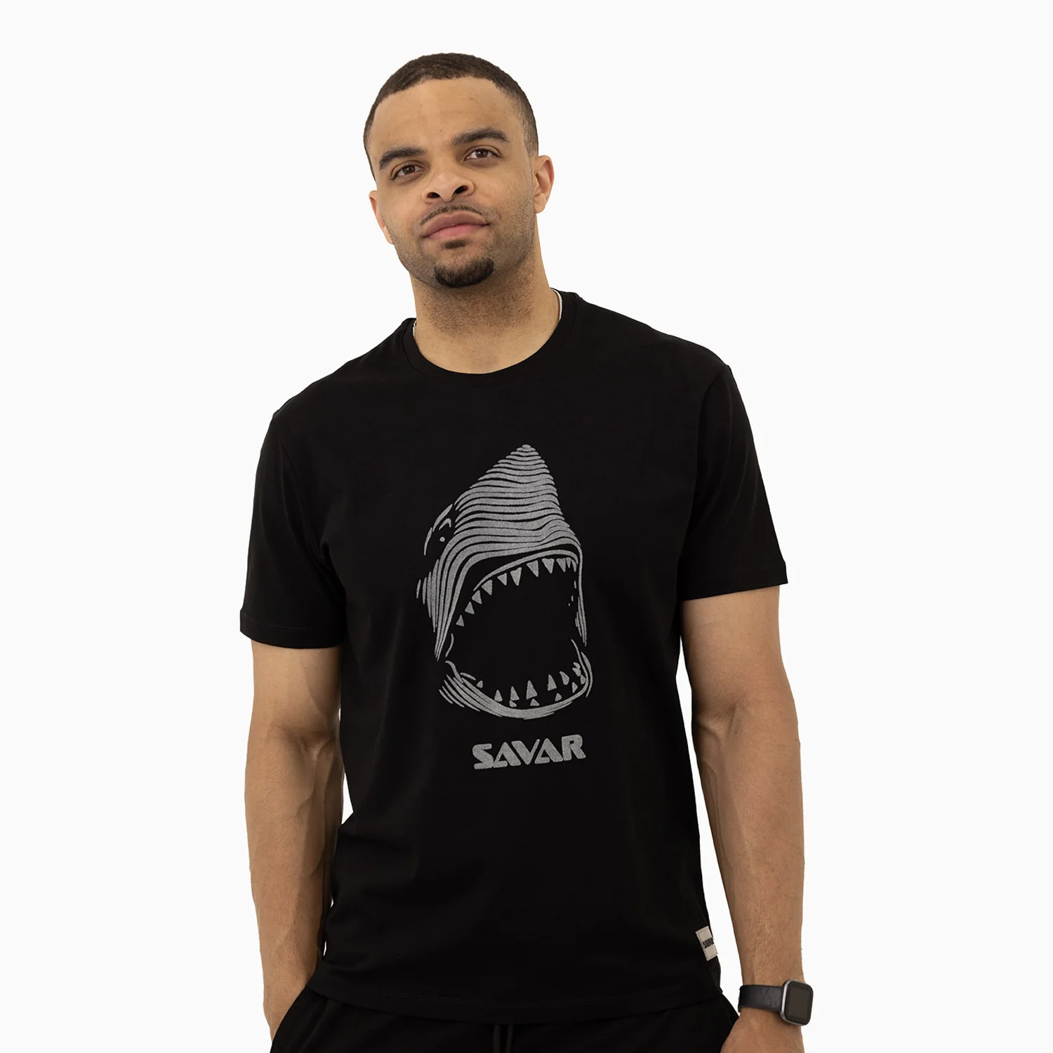 Men's Savar Shark Short Sleeve Logo T-Shirt - Image 5