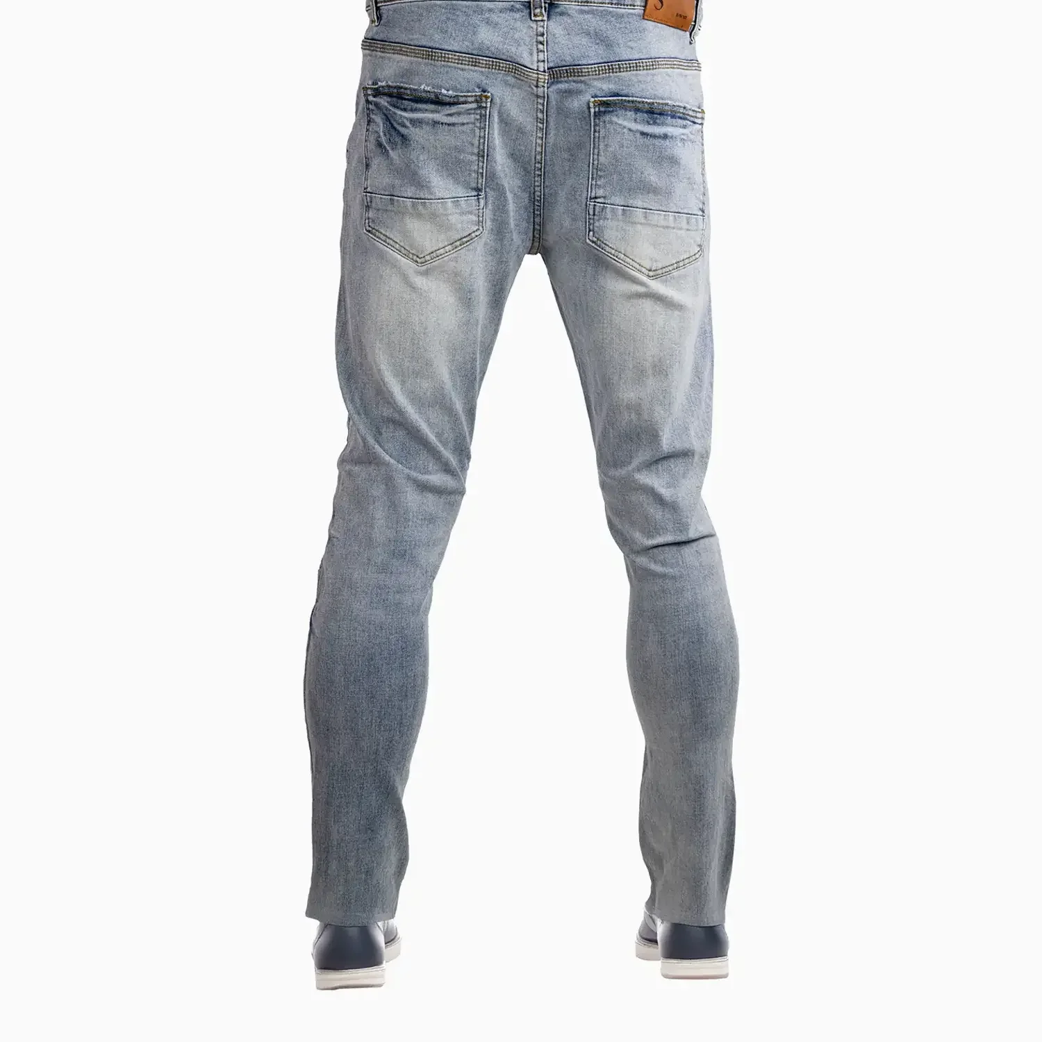 Men's Slim Fit Rips Denim Jeans Pant - Image 2
