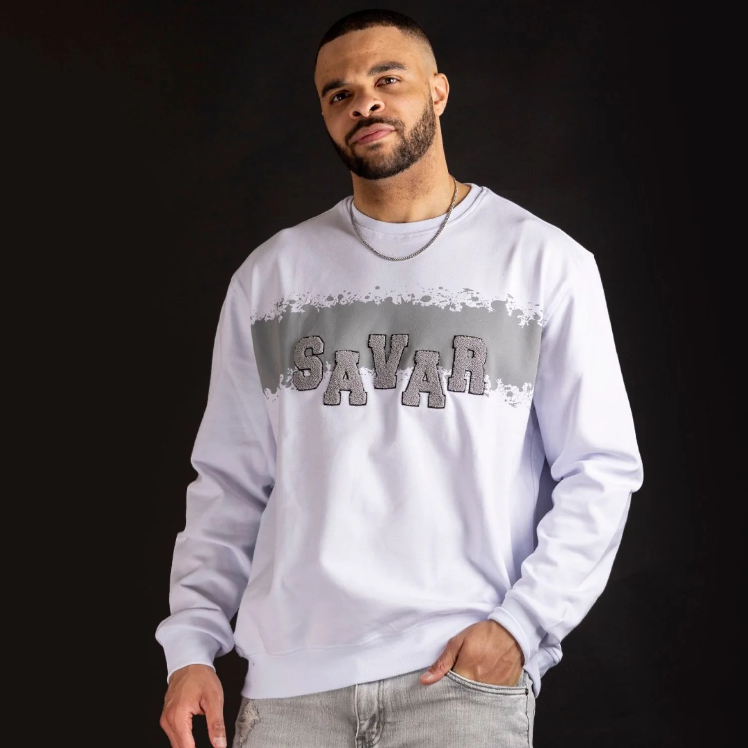 Men's Splash Crew Neck Sweatshirt - Image 2