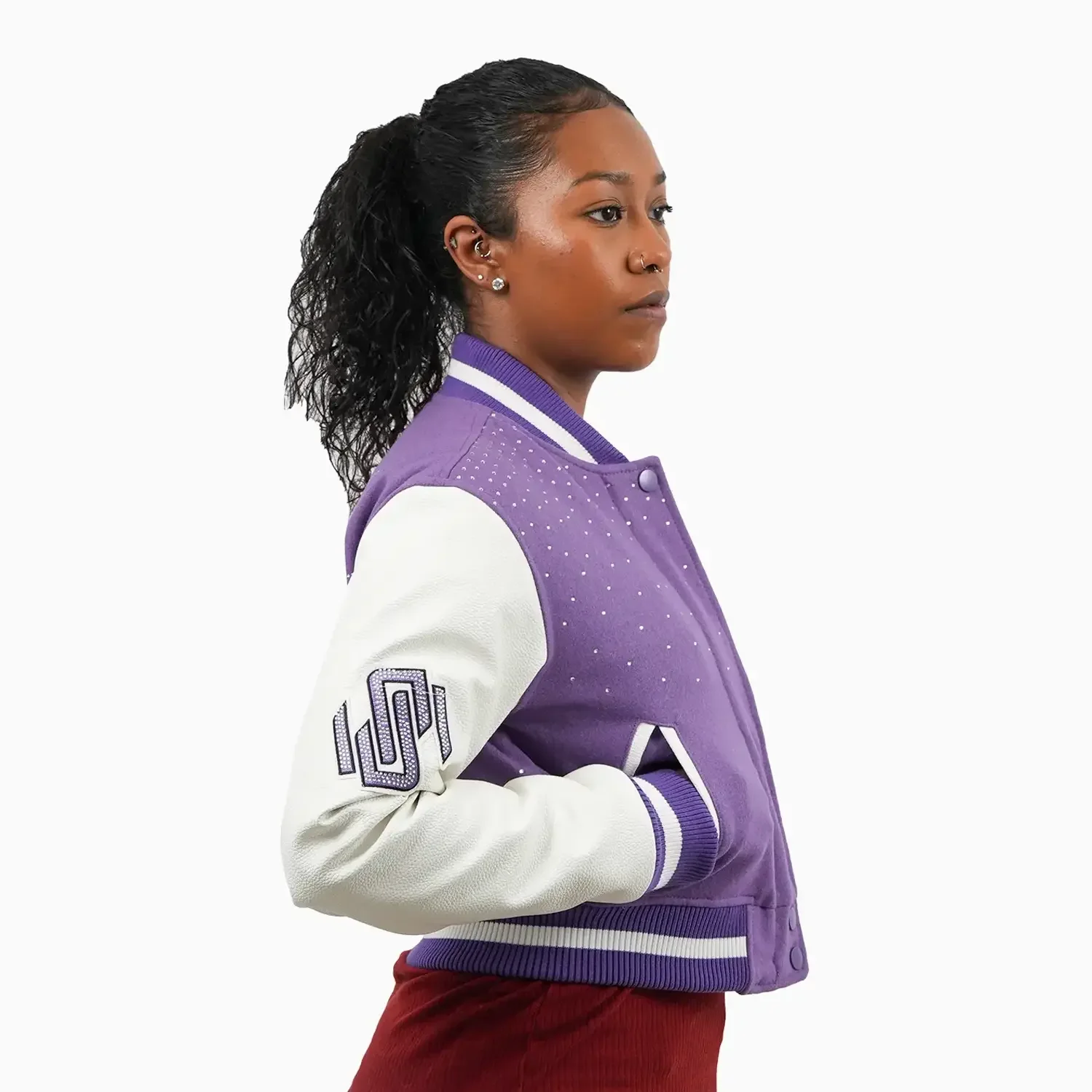 Women's Classic Wool Varsity Jacket - Image 3