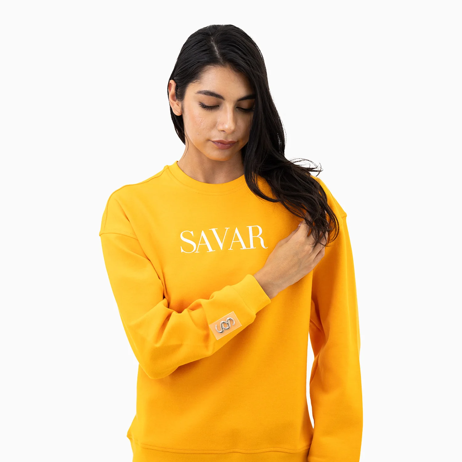 Women's Embroidery Crew Neck Sweatshirt - Image 3