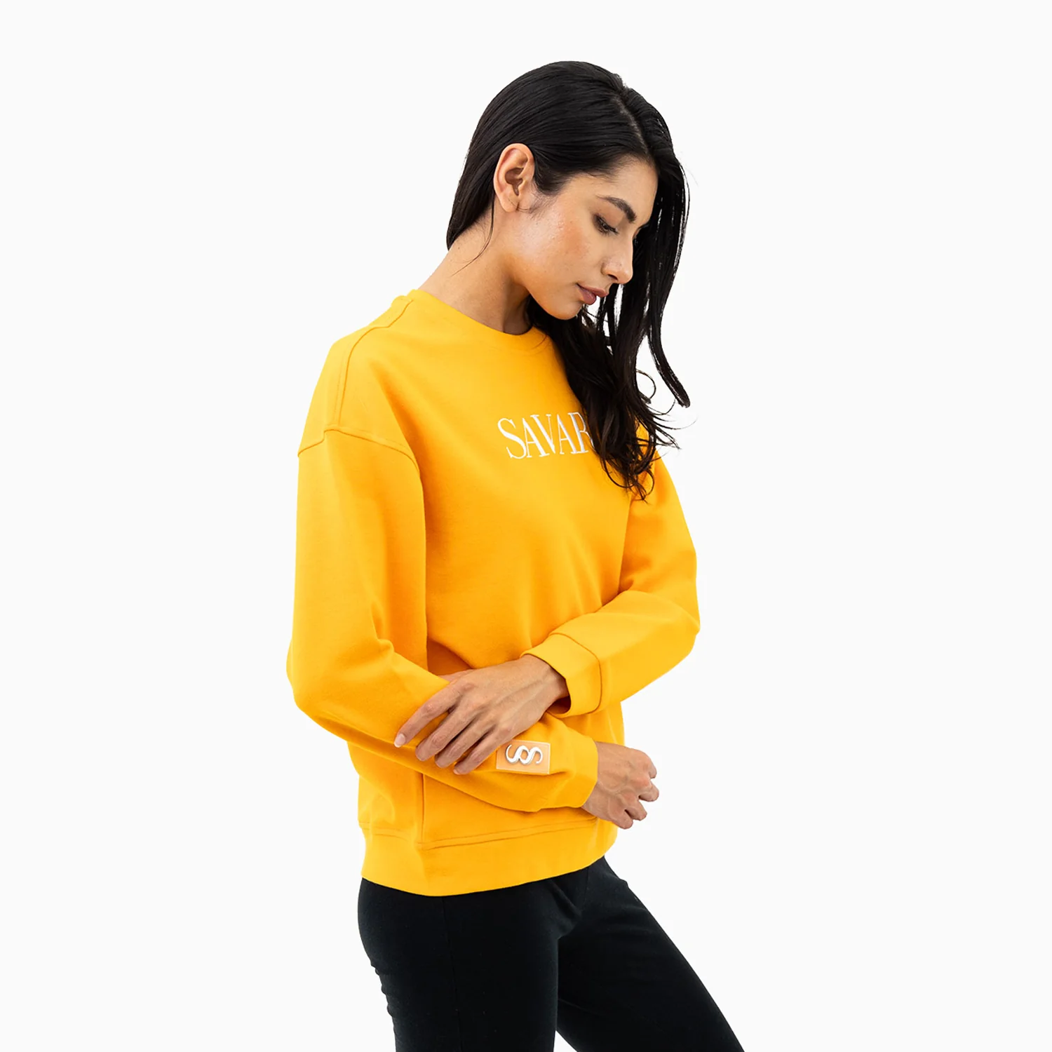 Women's Embroidery Crew Neck Sweatshirt - Image 5