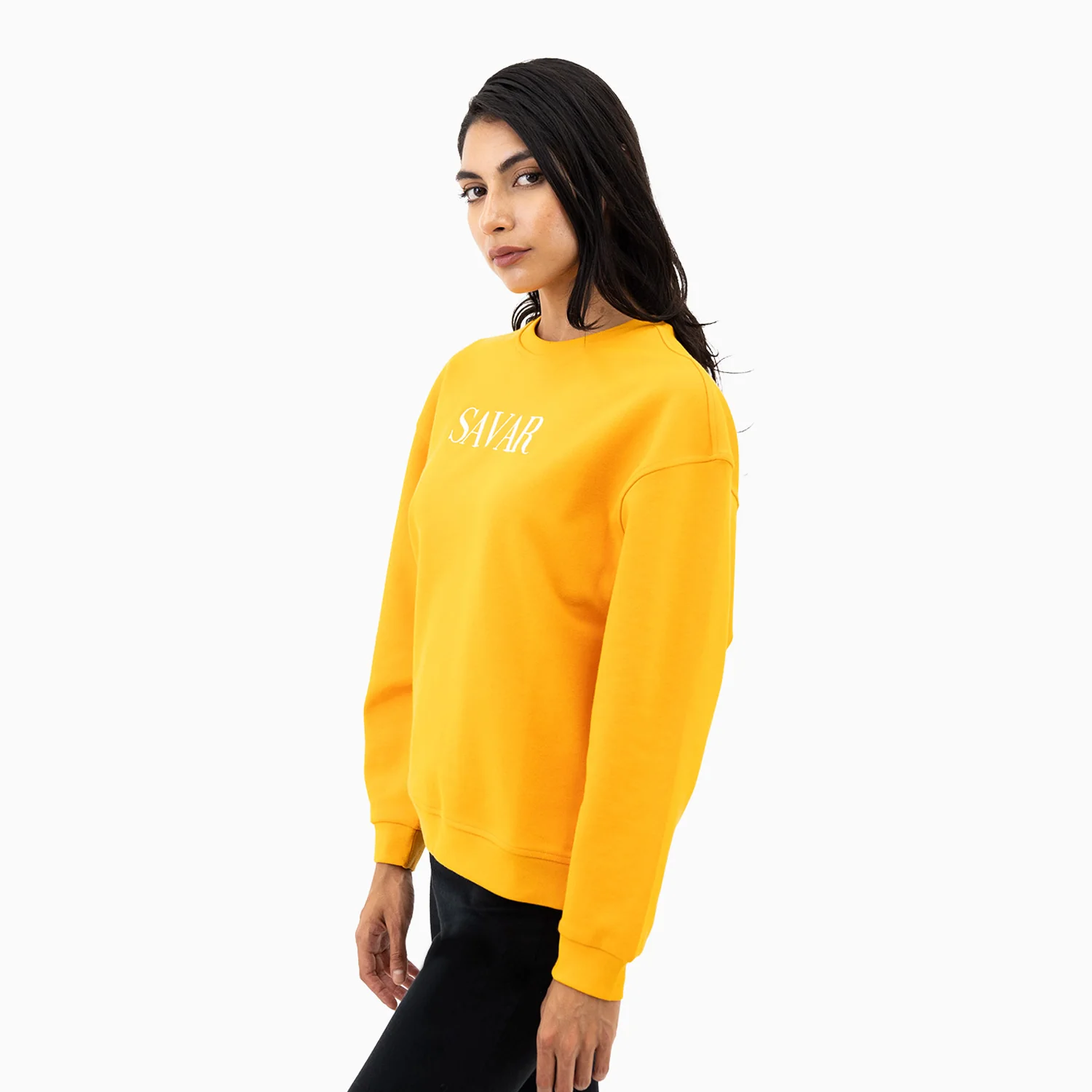 Women's Embroidery Crew Neck Sweatshirt - Image 6