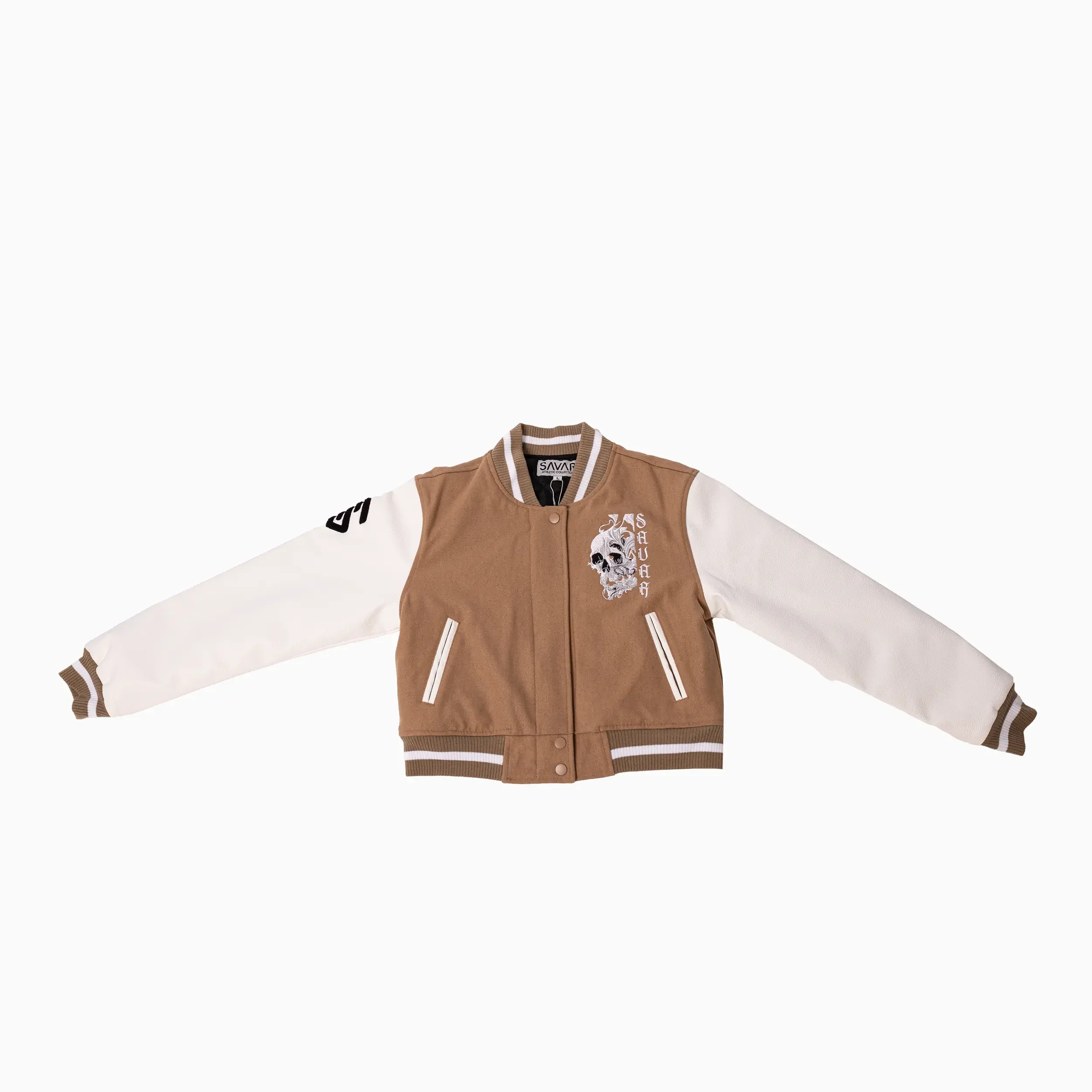Women's Skull Wool Varsity Jacket - Image 10