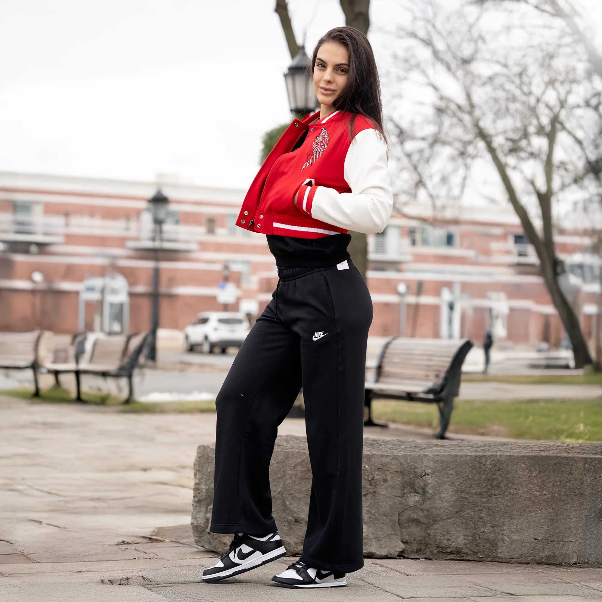 Women's Wings Wool Varsity Jacket - Image 6